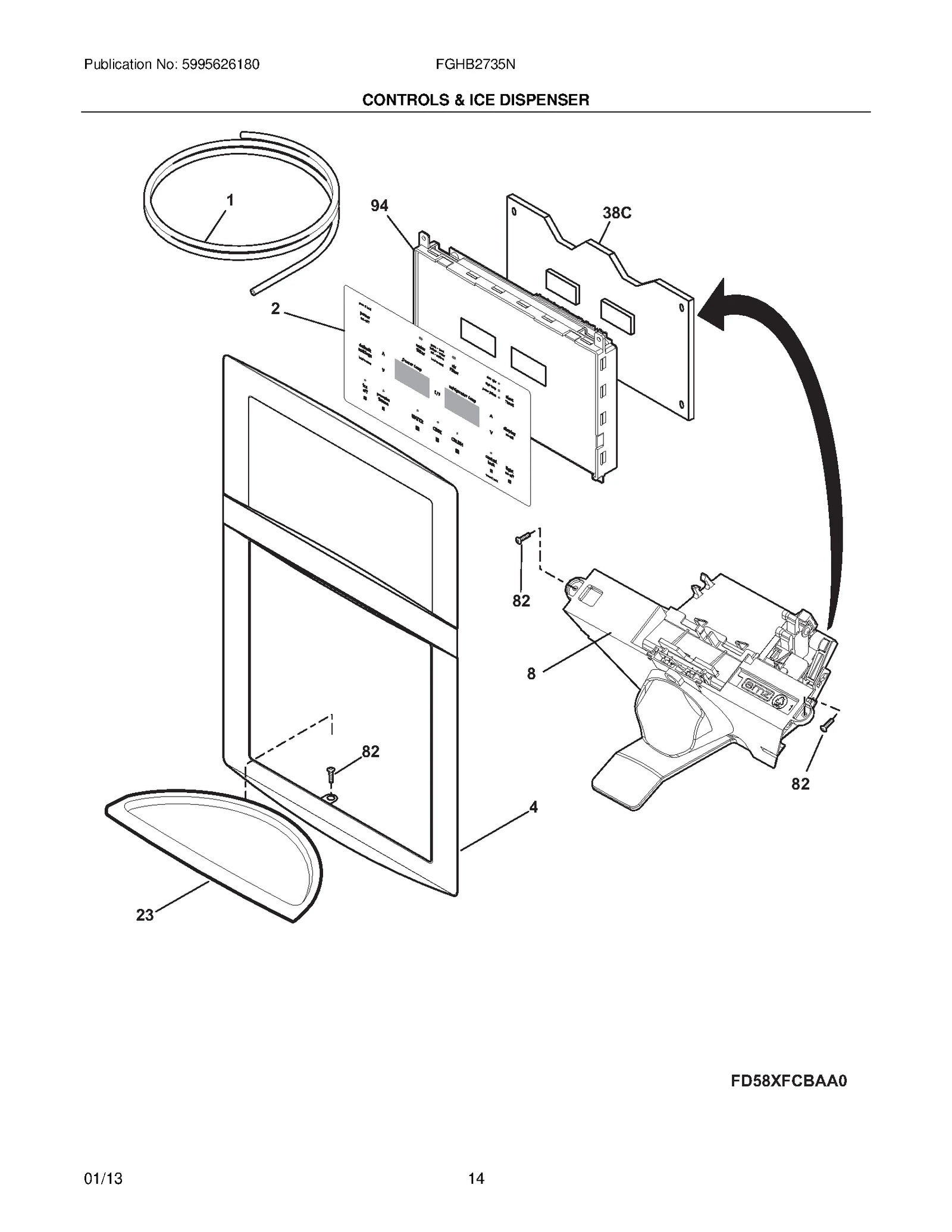 CONTROLS & ICE DISPENSER