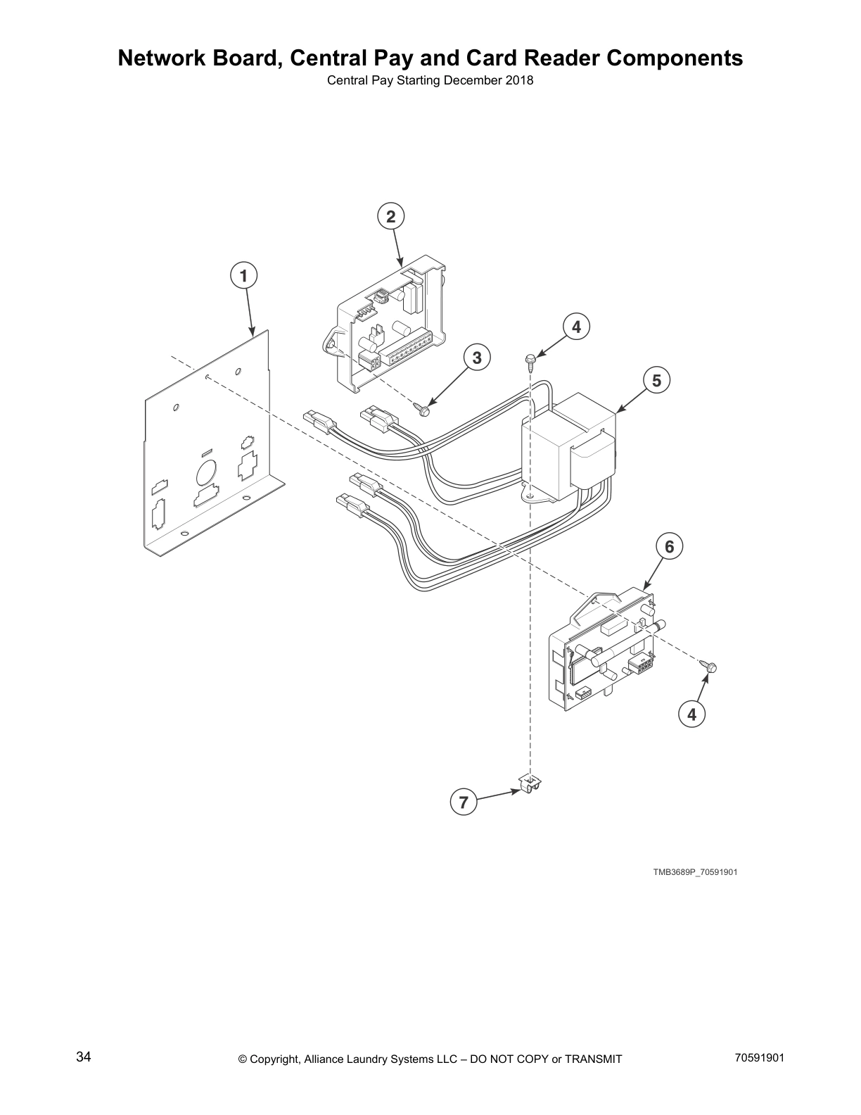 Network Board, Central Pay and Card Reader Components