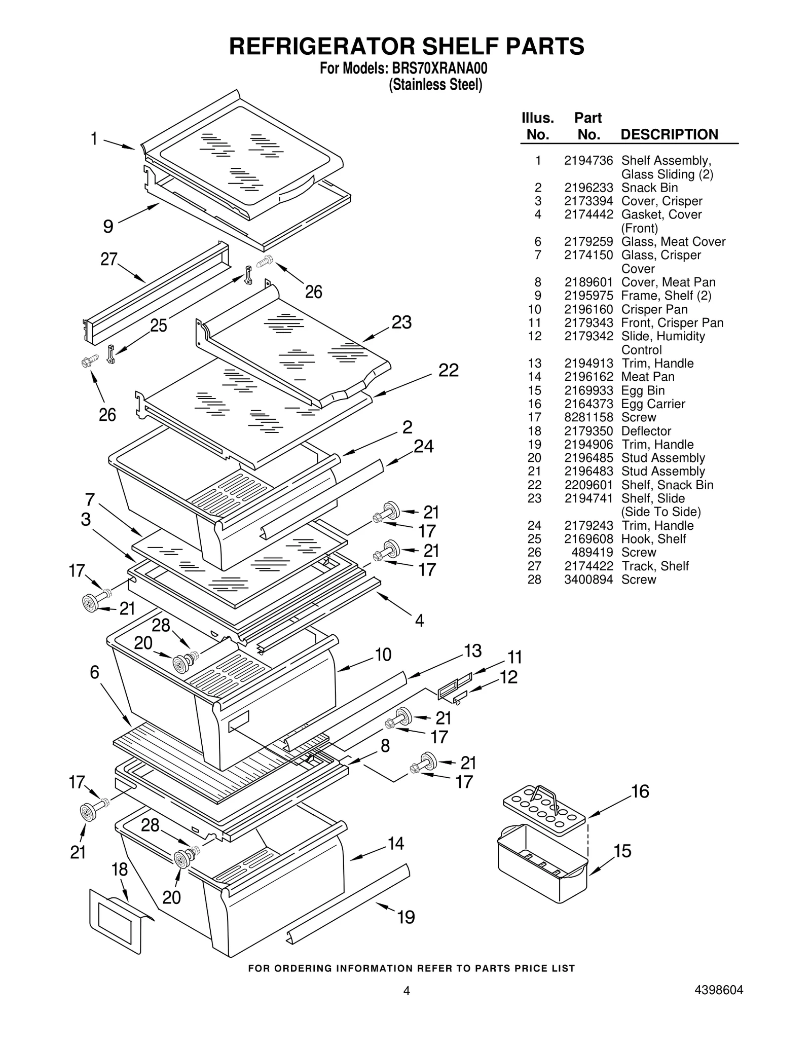 REFRIGERATOR SHELF PARTS