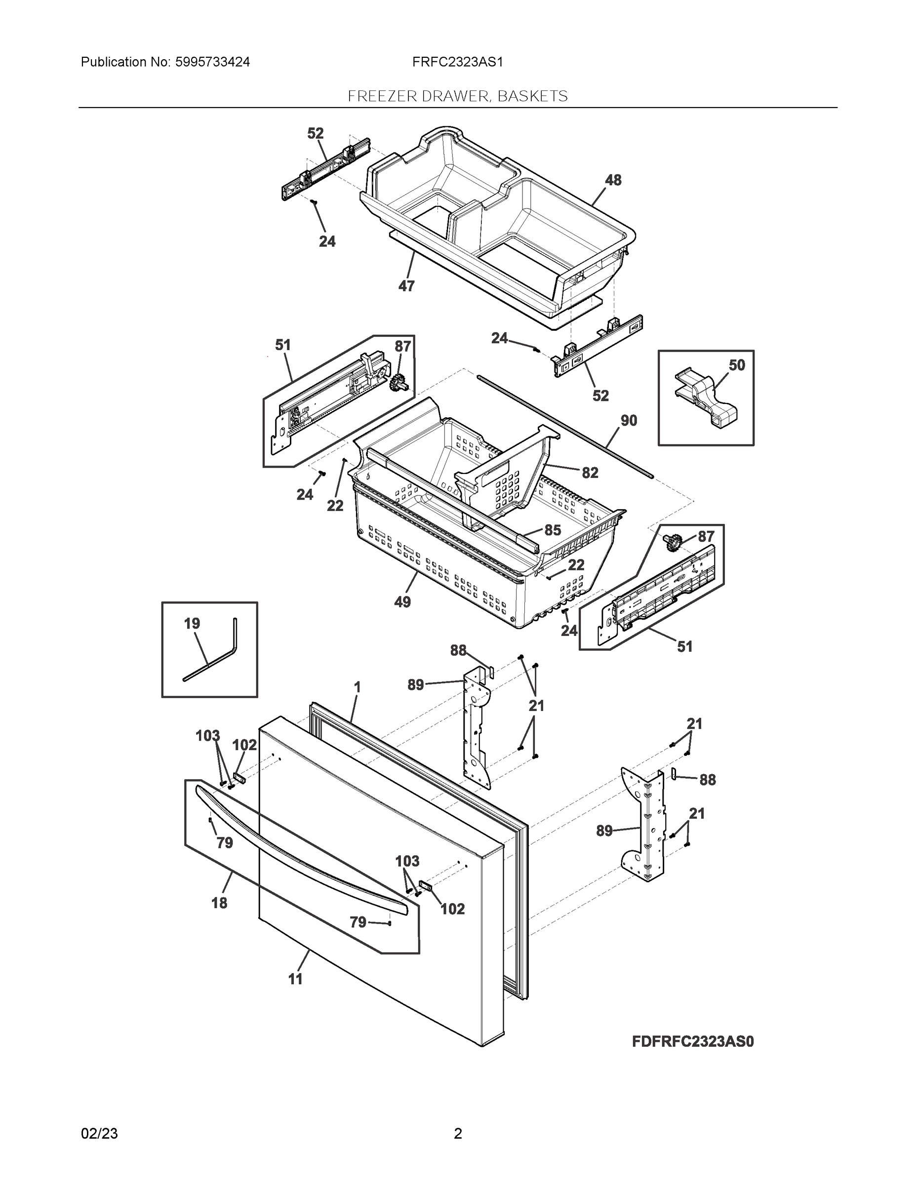 02 - FREEZER DRAWER, BASKETS