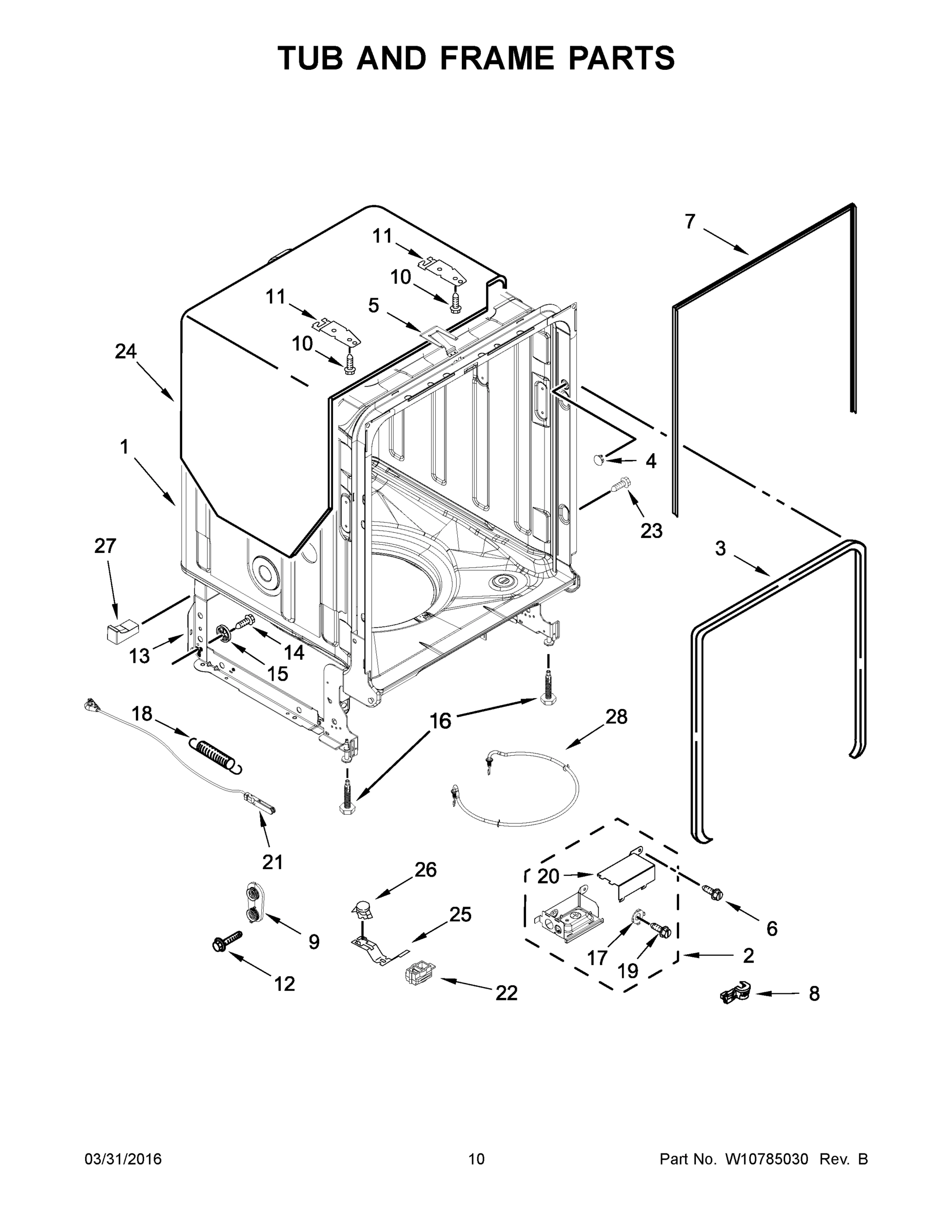 06 - TUB AND FRAME PARTS