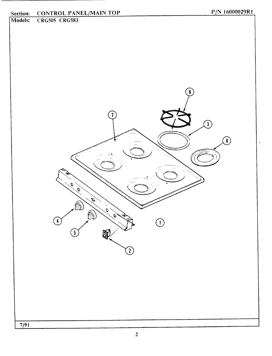 04 - CONTROL PANEL/MAIN TOP