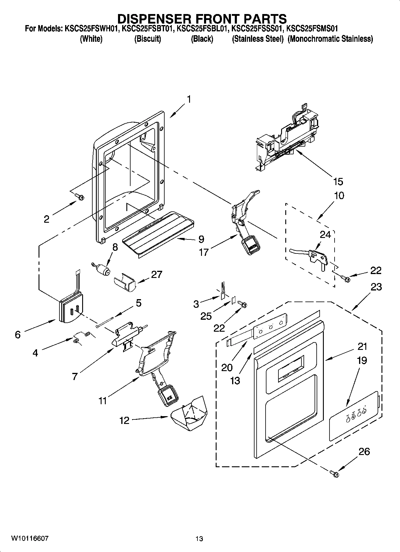 08 - DISPENSER FRONT PARTS