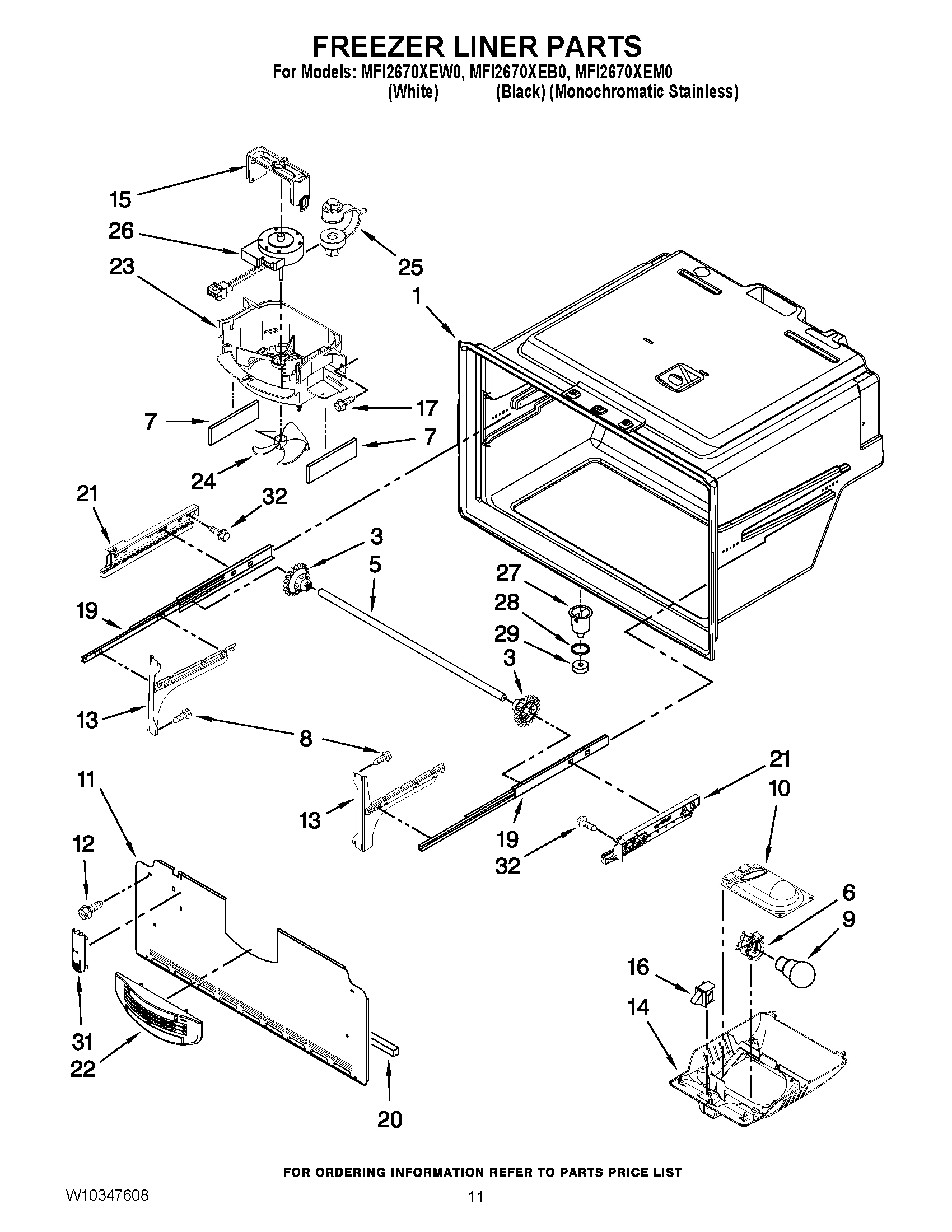 06 - FREEZER LINER PARTS