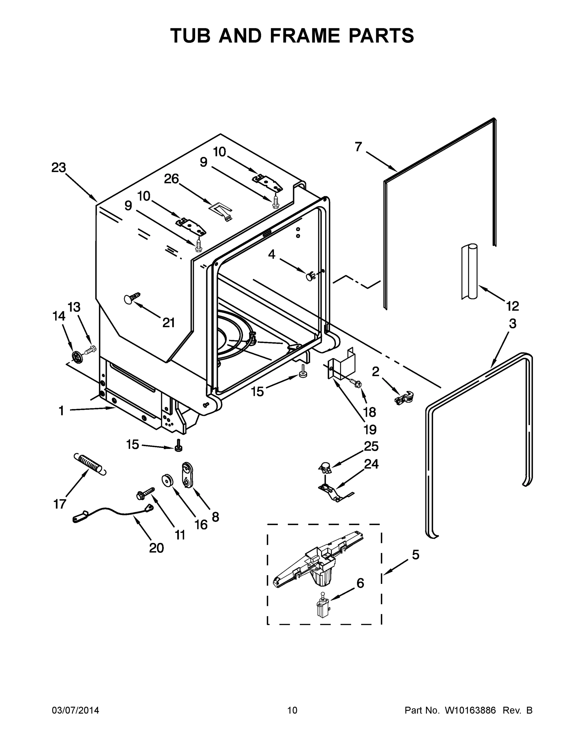 06 - TUB AND FRAME PARTS