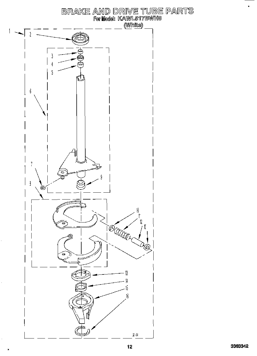 10 - BRAKE AND DRIVE TUBE