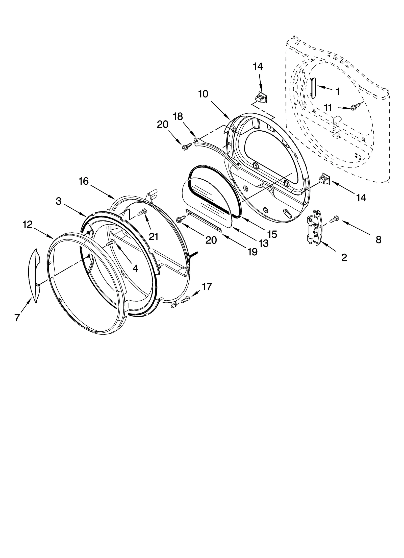 DOOR PARTS, OPTIONAL PARTS (NOT INCLUDED)