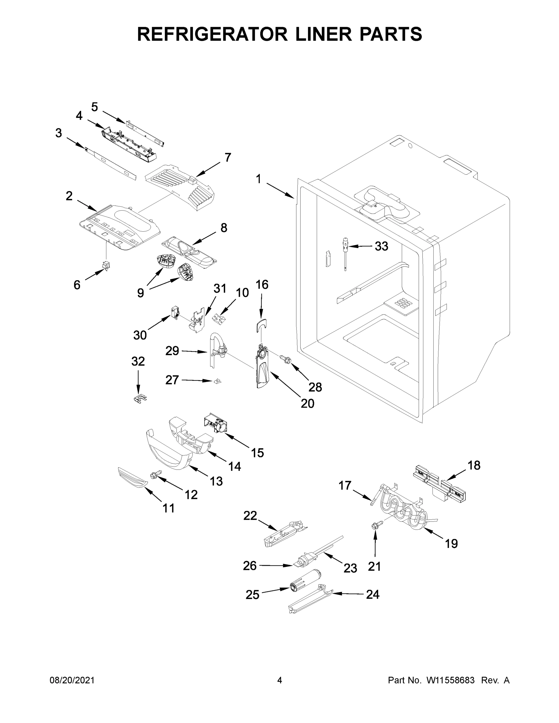 03 - REFRIGERATOR LINER PARTS