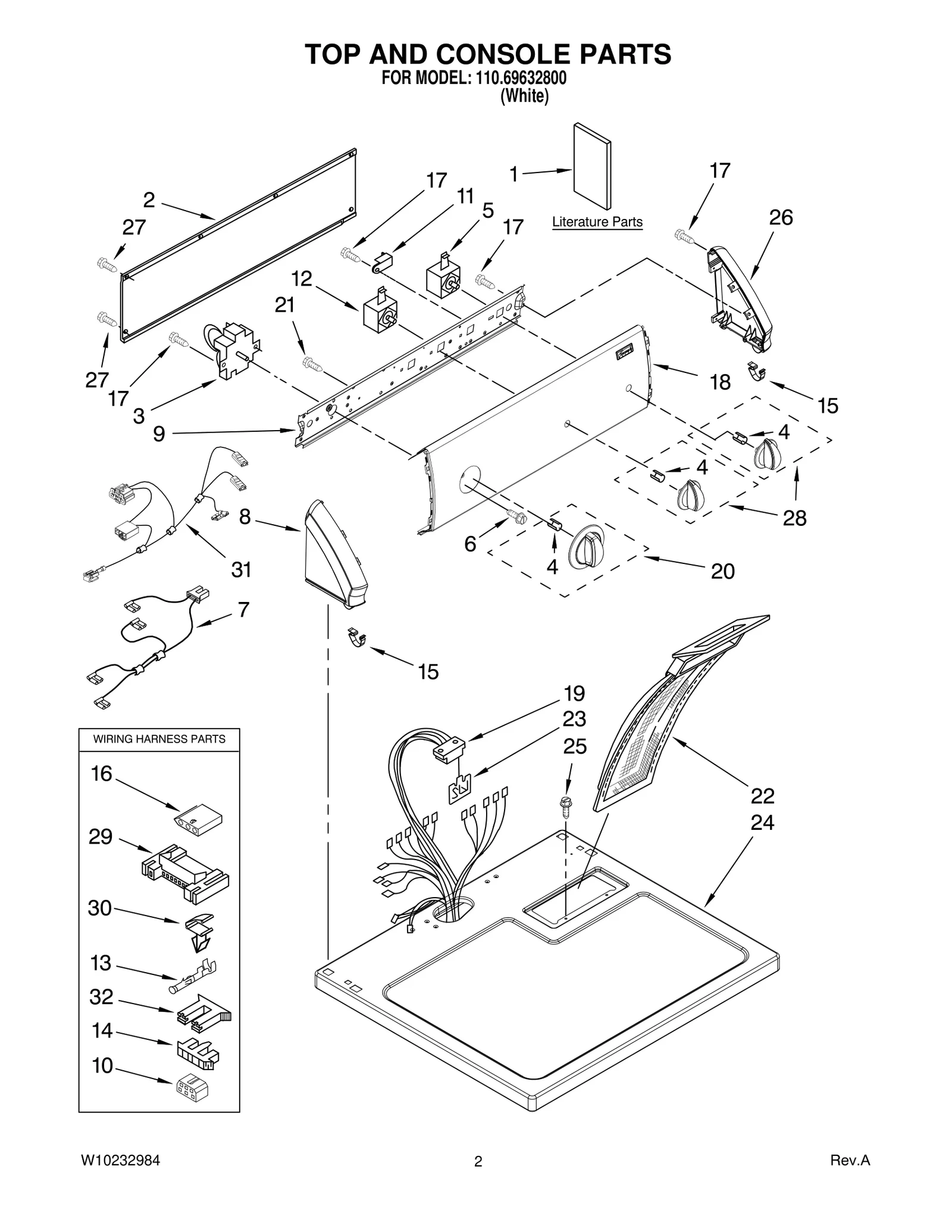 TOP AND CONSOLE PARTS