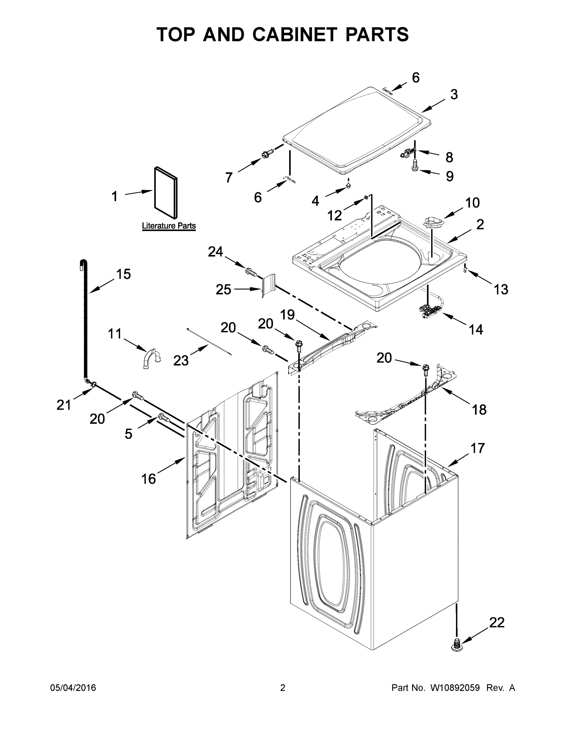 02 - TOP AND CABINET PARTS