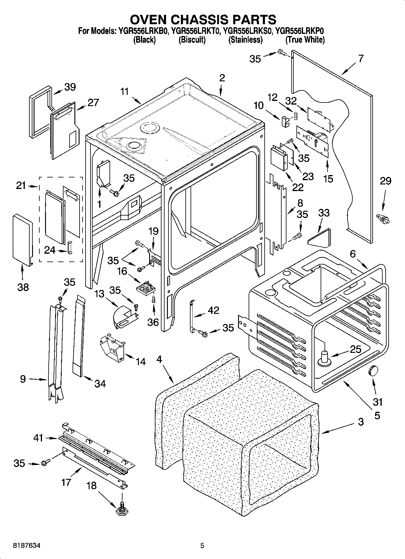 03 - OVEN CHASSIS PARTS