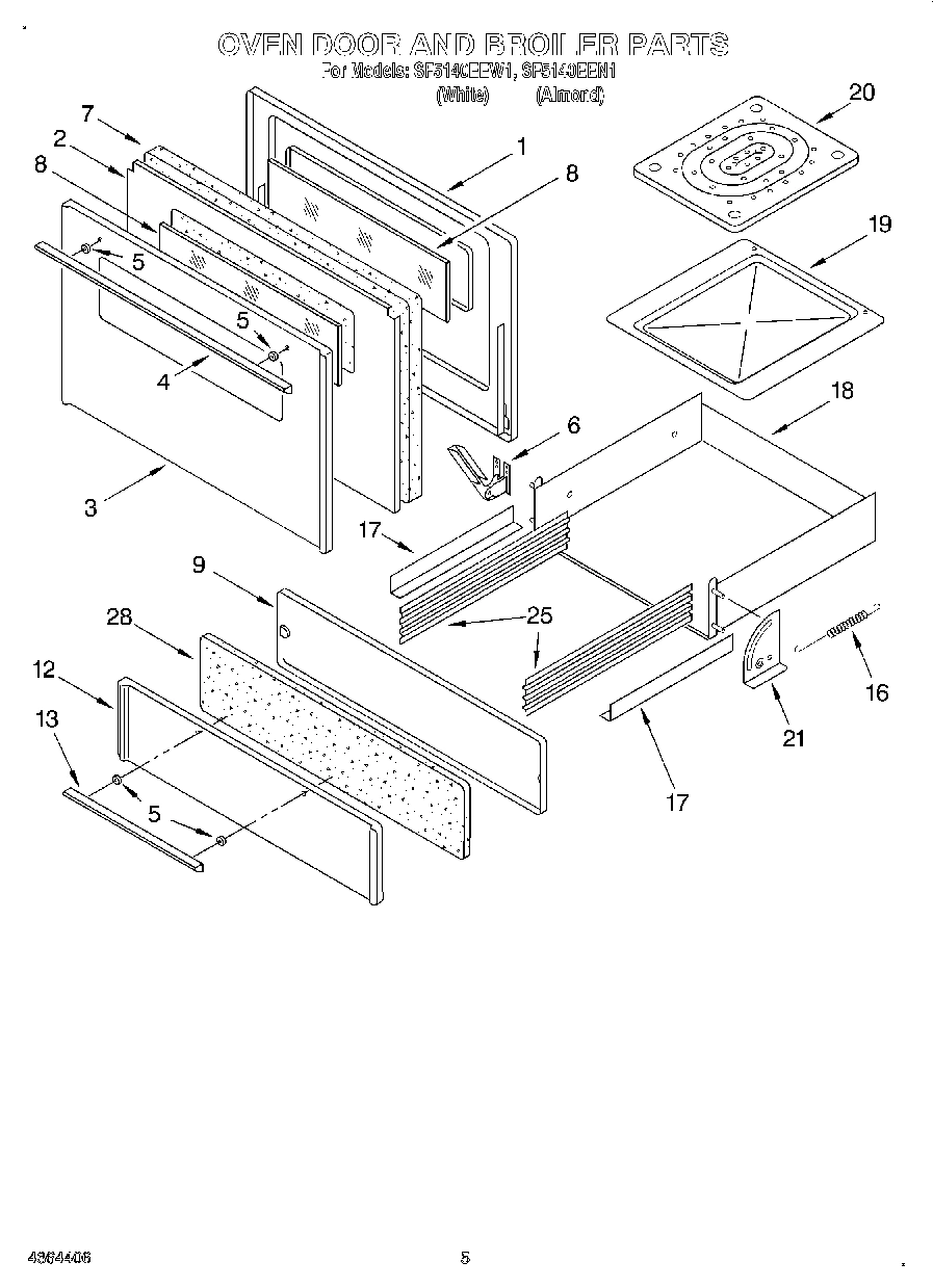 03 - OVEN DOOR AND BROILER