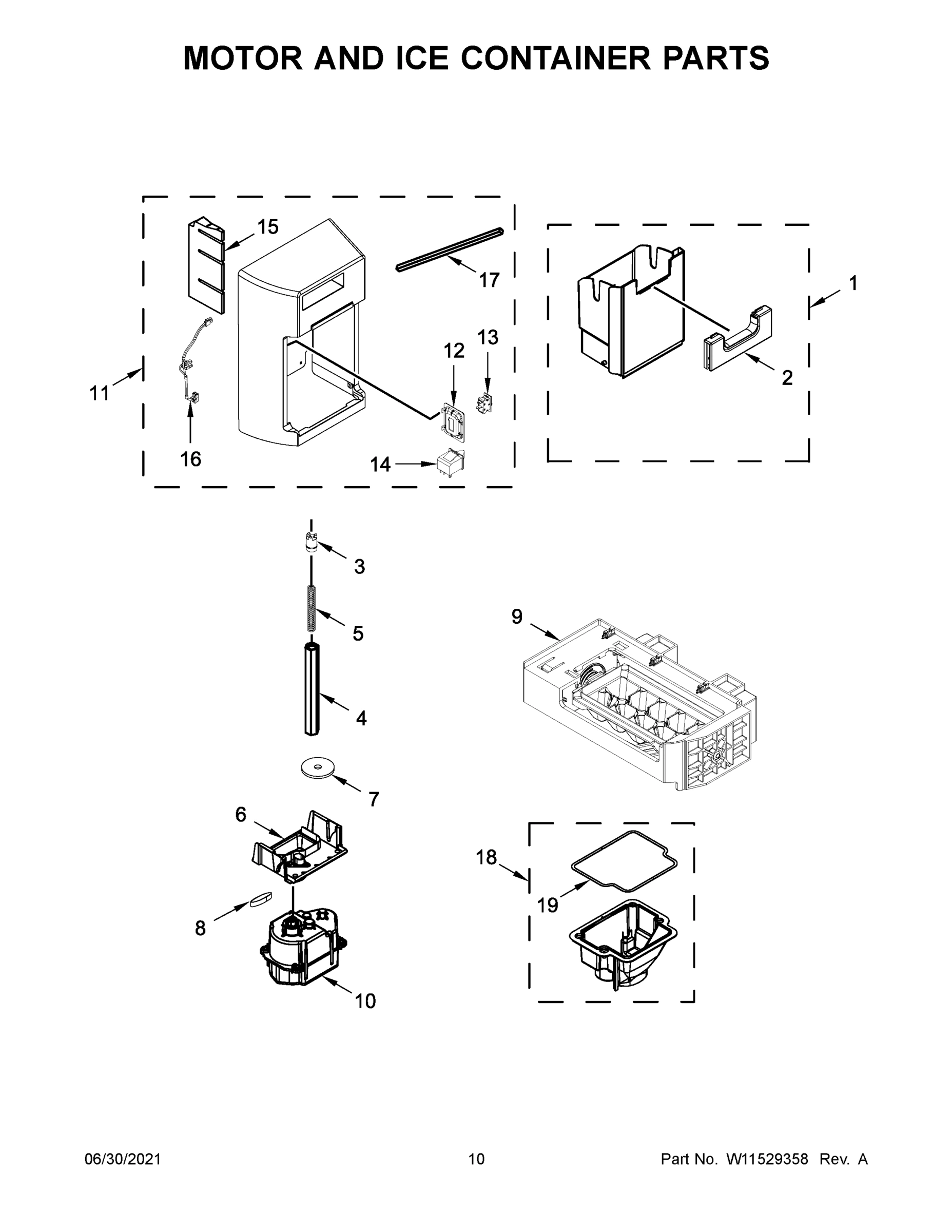 06 - MOTOR AND ICE CONTAINER PARTS