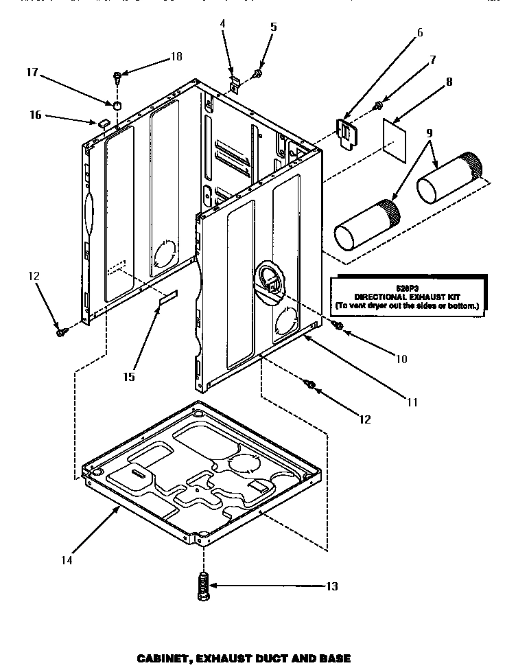 03 - CABINET, EXHAUST DUCT & BASE