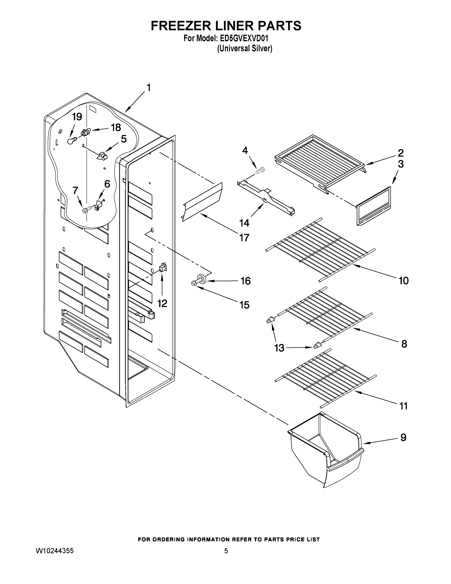 04 - FREEZER LINER PARTS