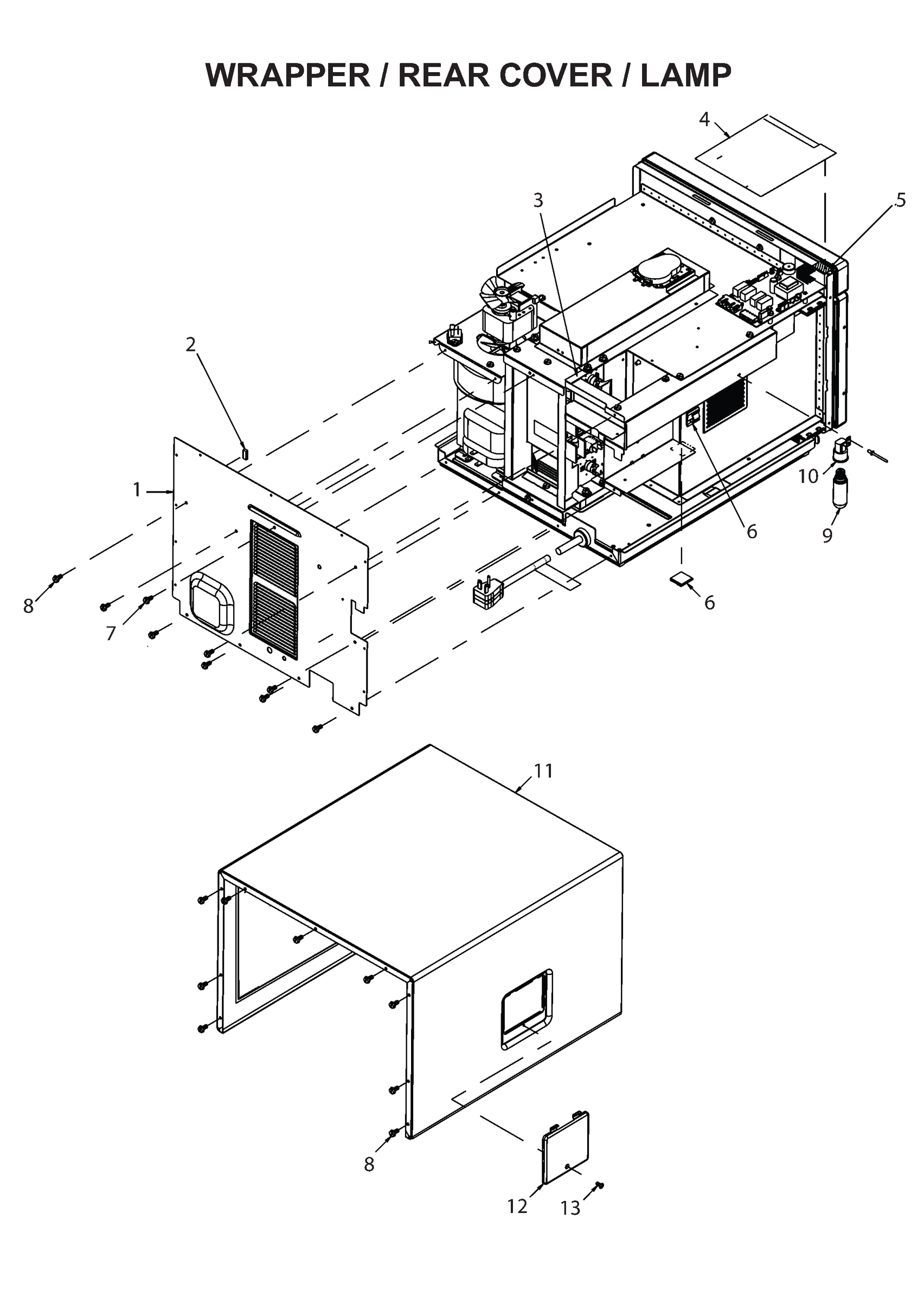 WRAPPER / REAR COVER / LAMP