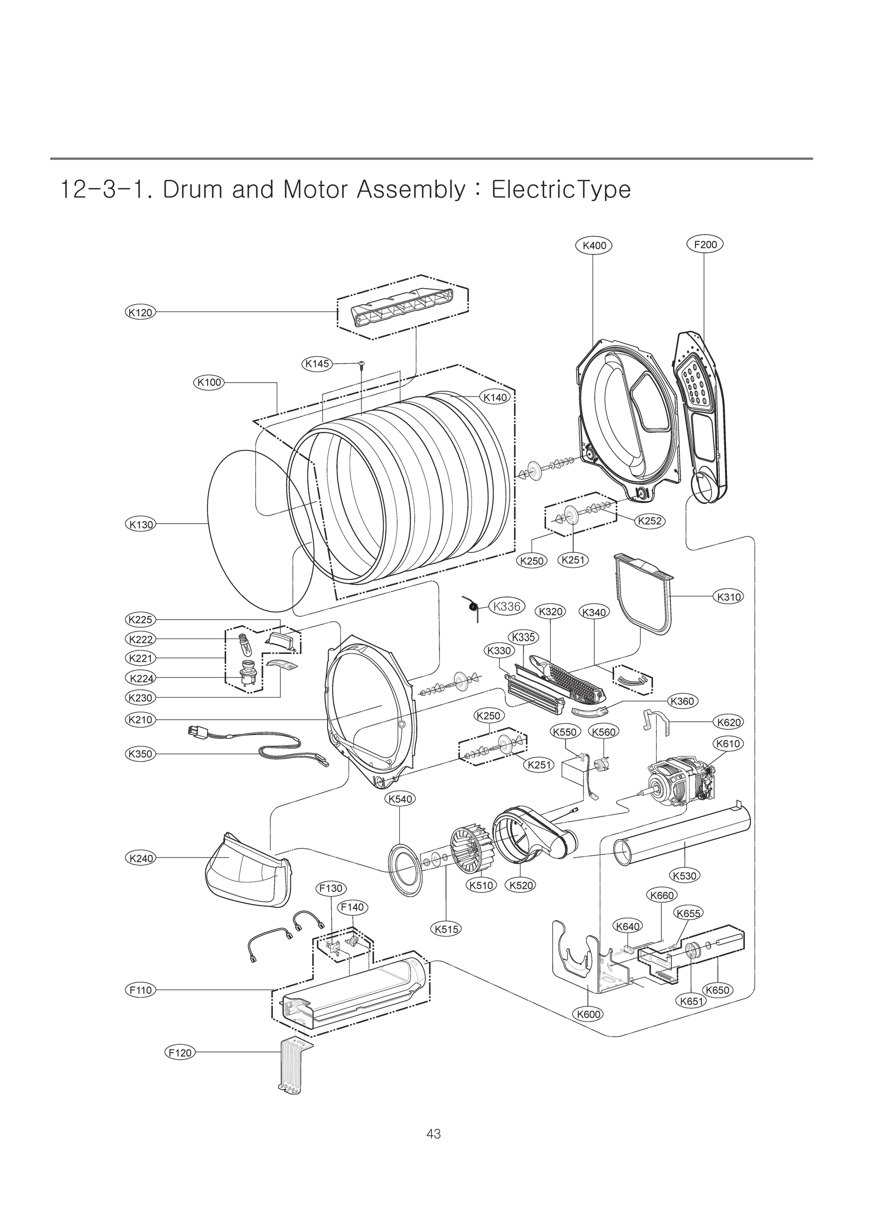 DRUM AND MOTOR ASSEMBLY