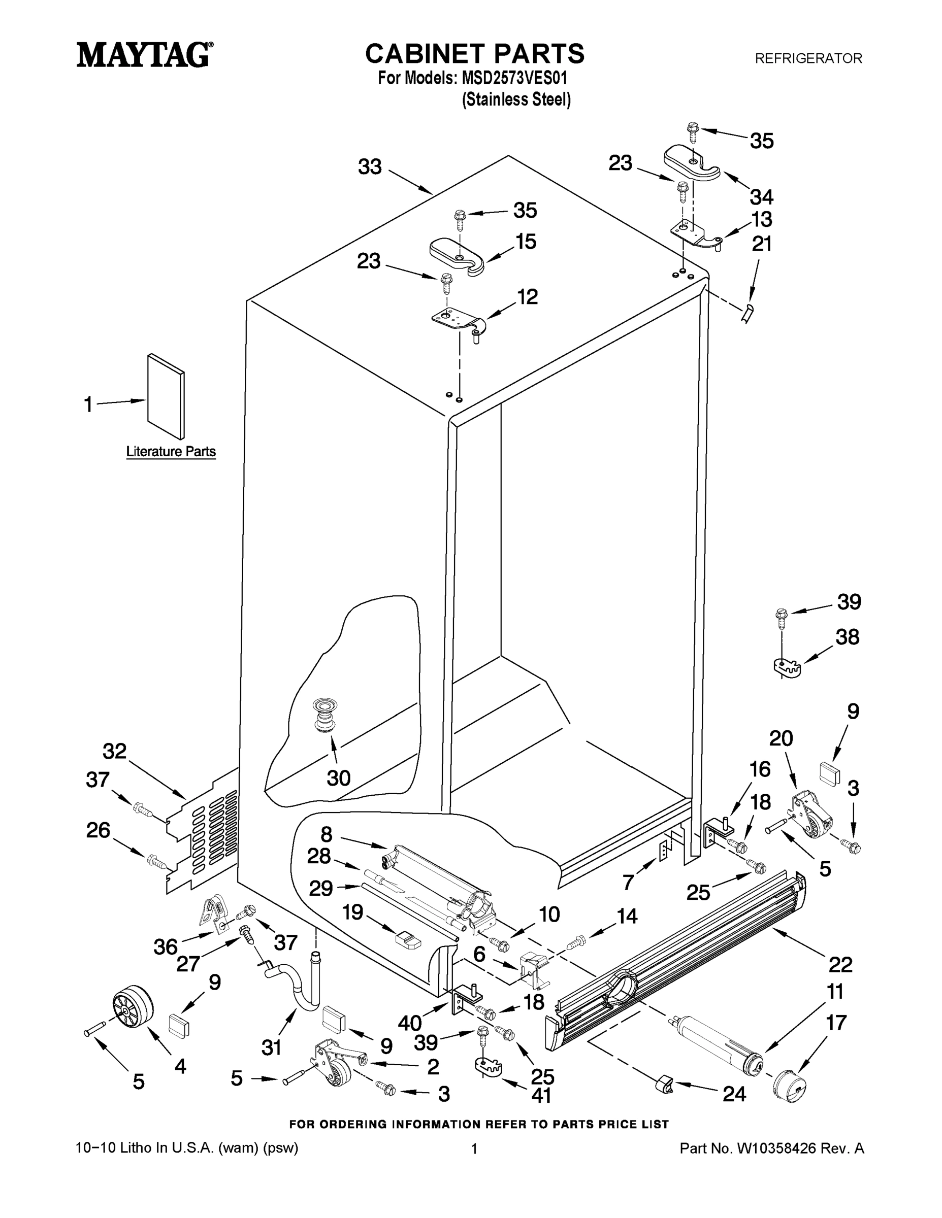 01 - CABINET PARTS