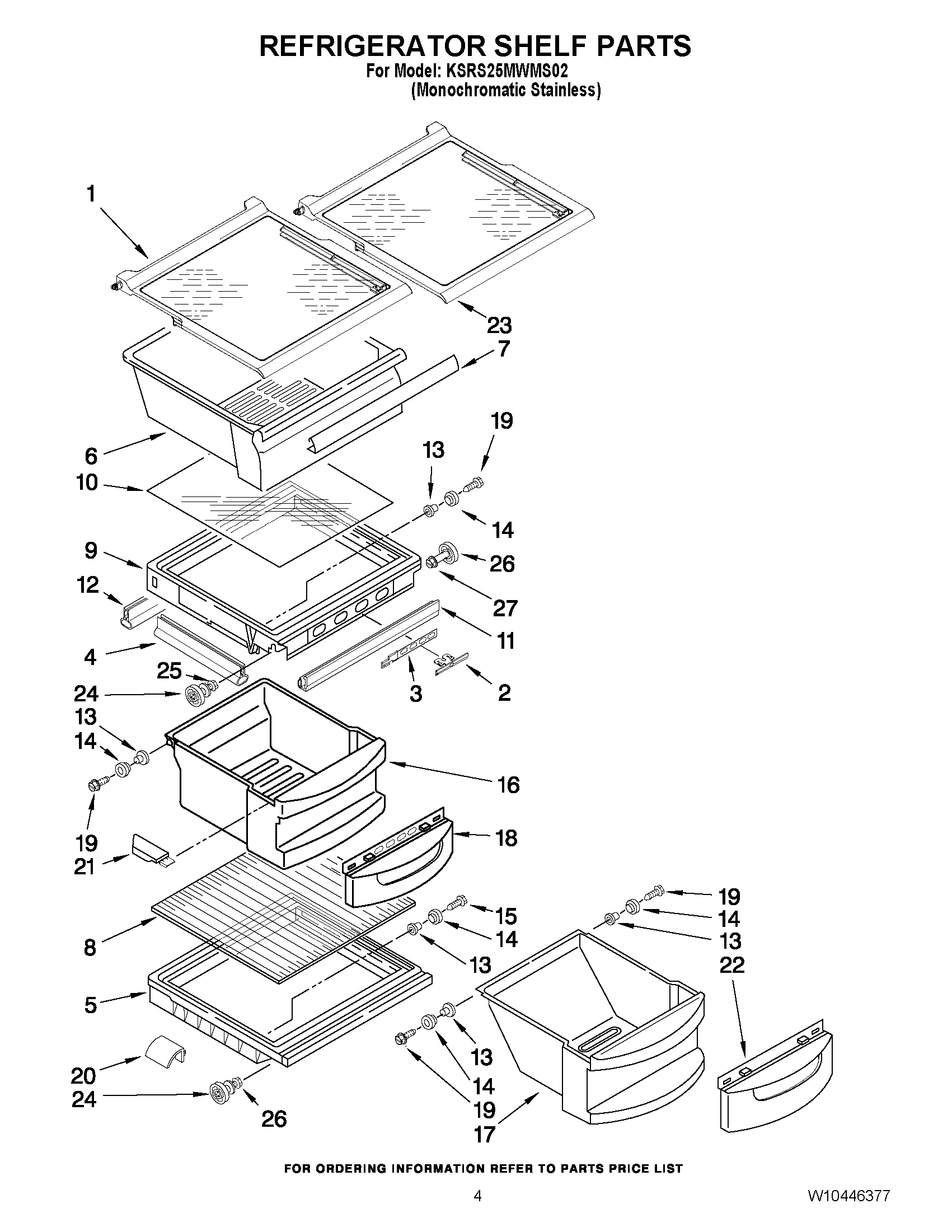03 - REFRIGERATOR SHELF PARTS