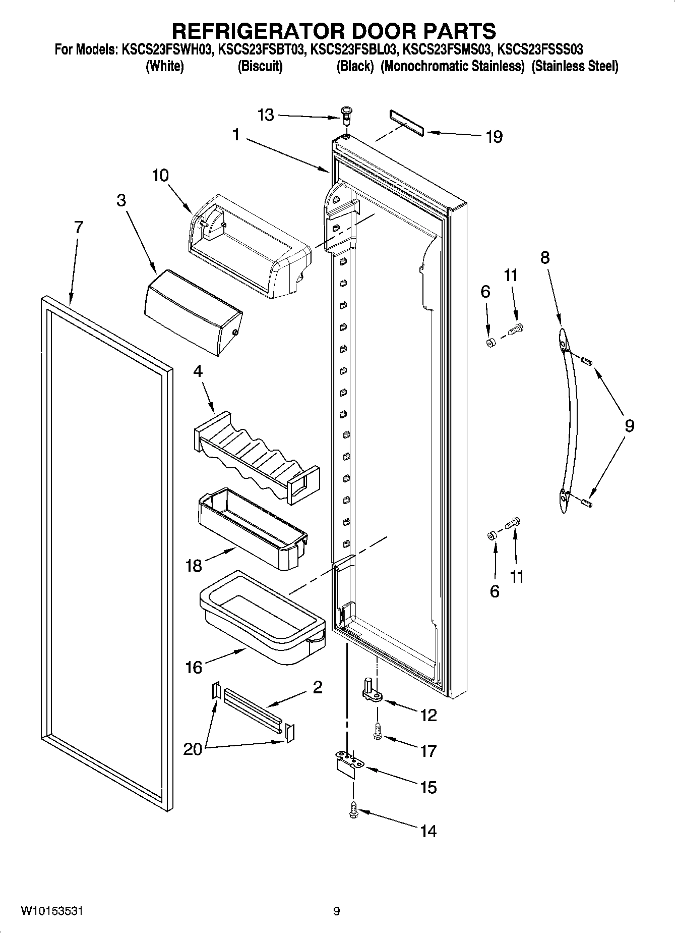 06 - REFRIGERATOR DOOR PARTS