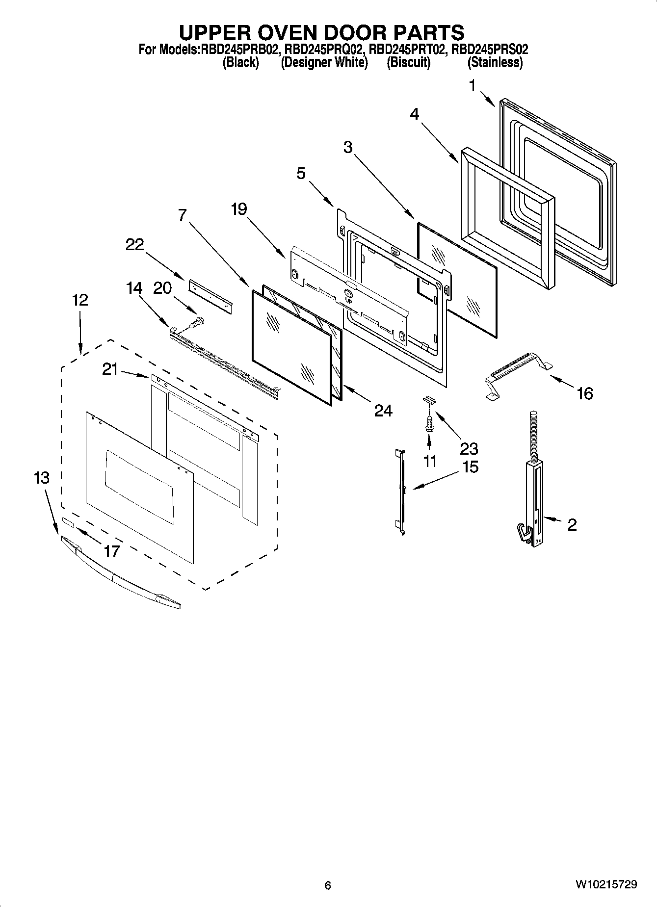 04 - UPPER OVEN DOOR PARTS