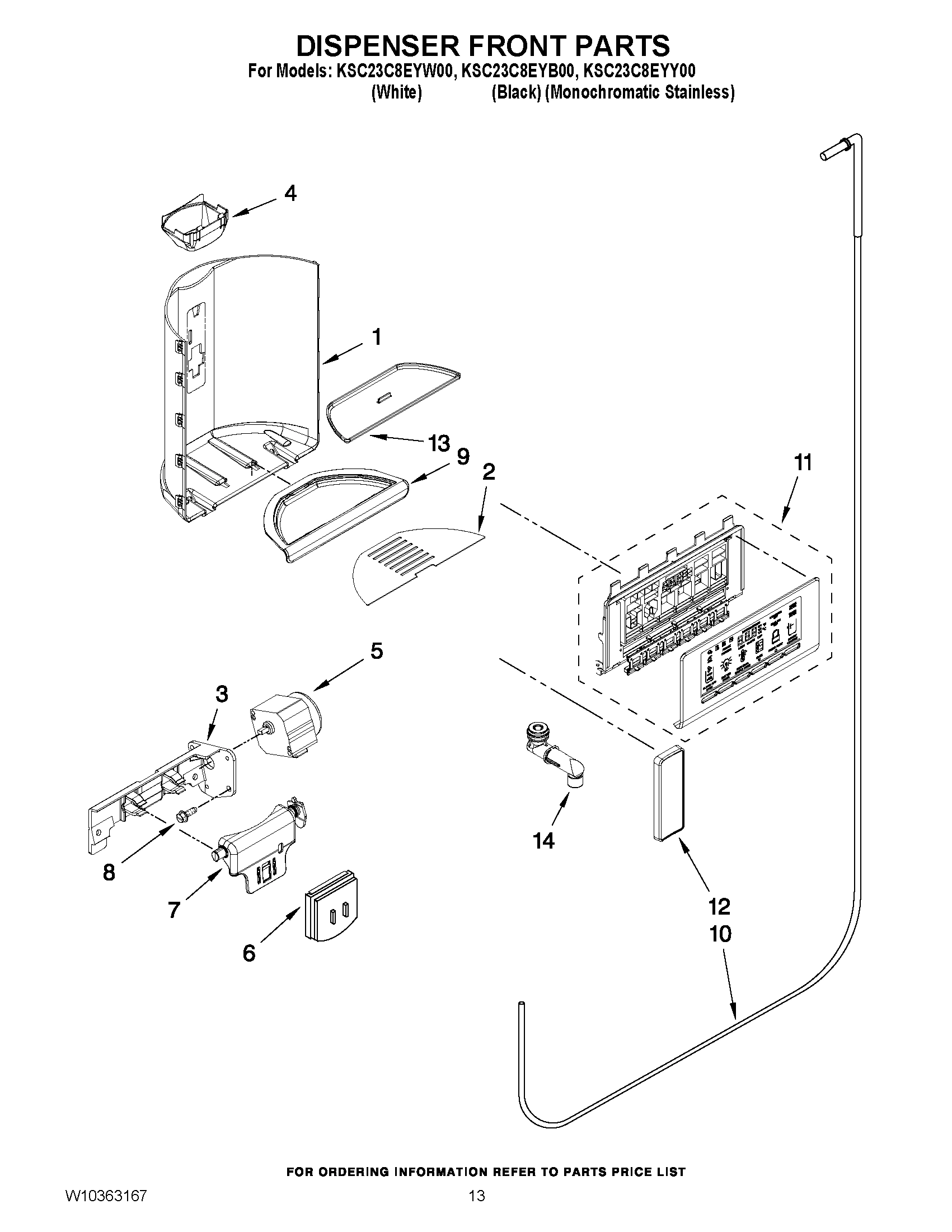 08 - DISPENSER FRONT PARTS