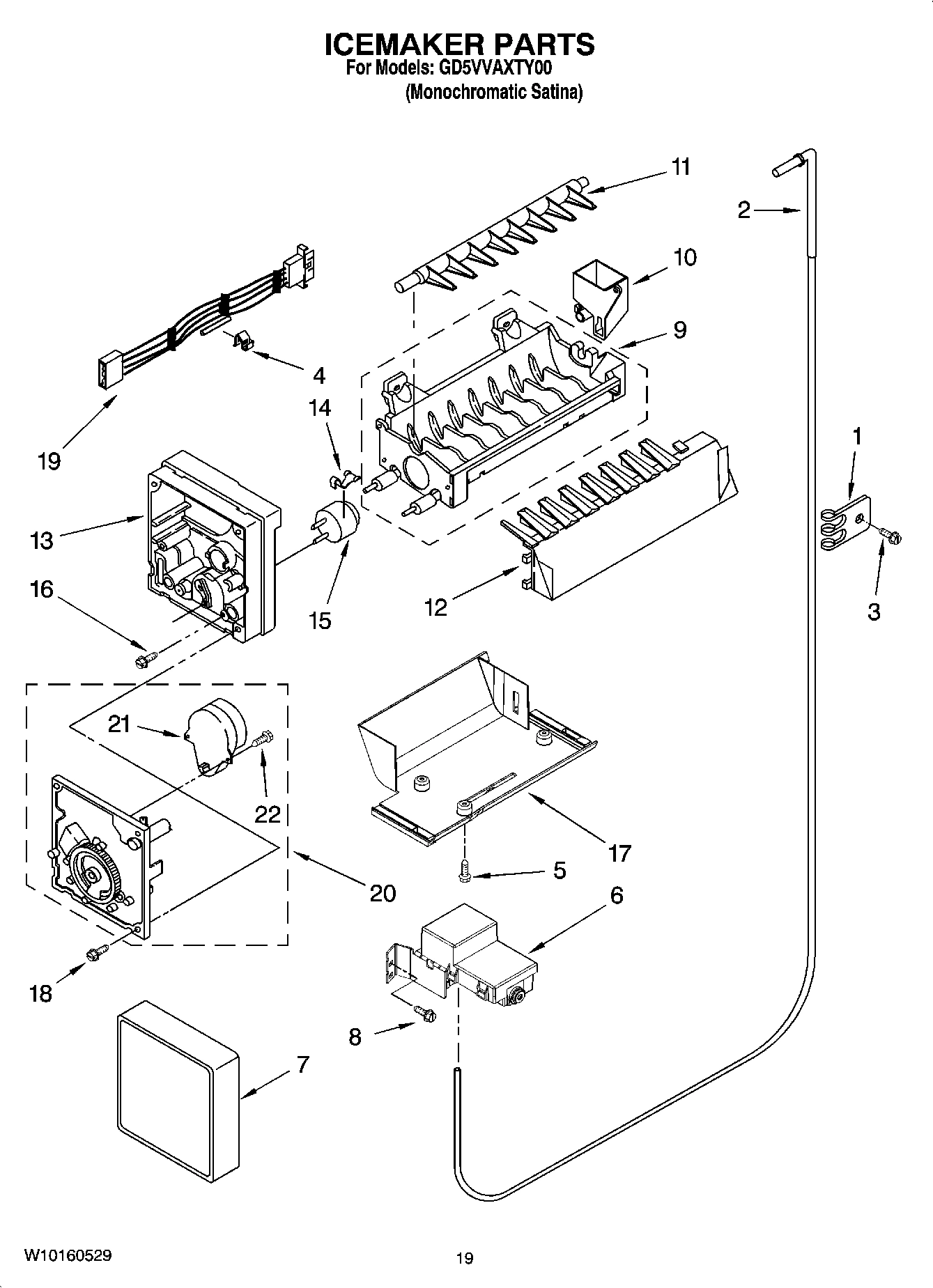 12 - ICEMAKER PARTS, OPTIONAL PARTS (NOT INCLUDED)