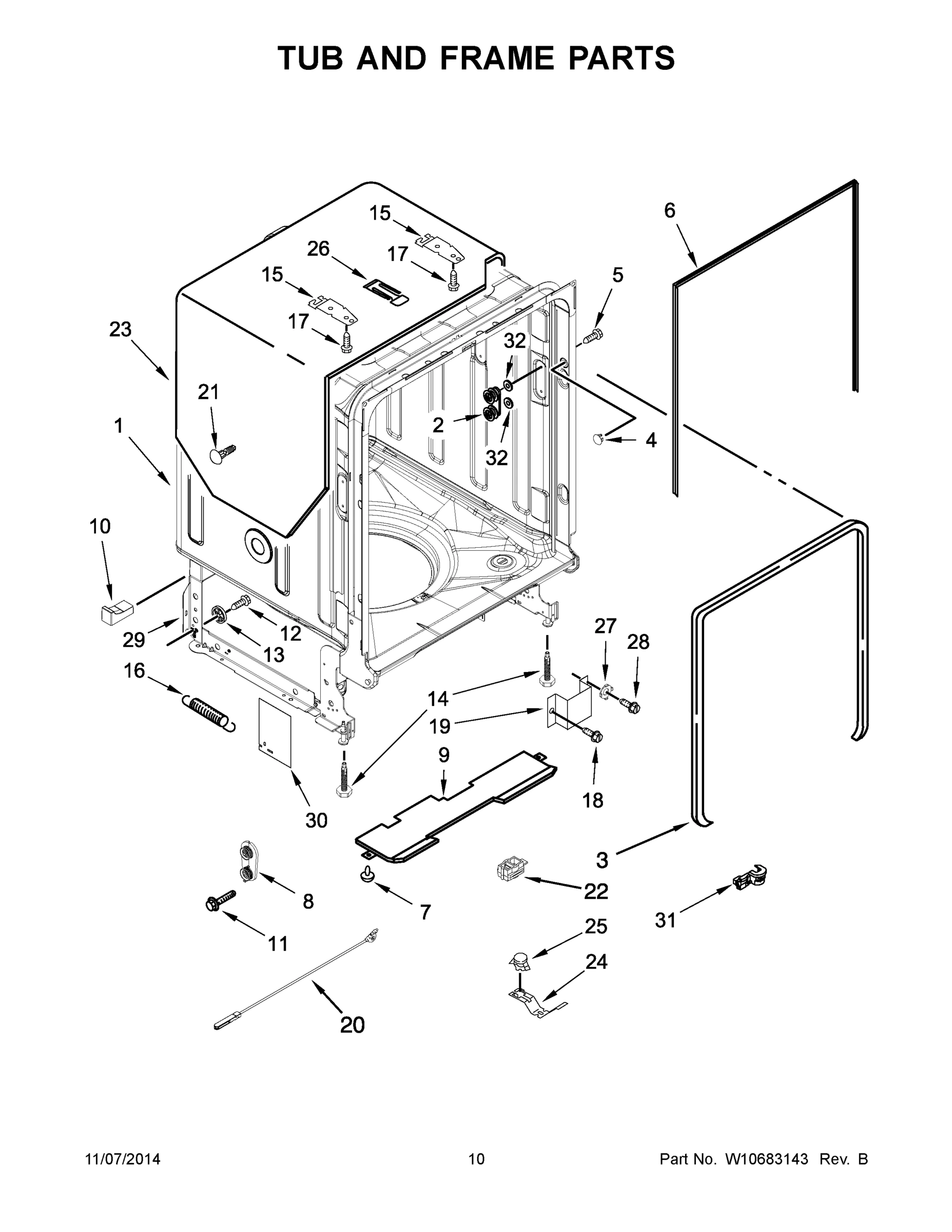 06 - TUB AND FRAME PARTS
