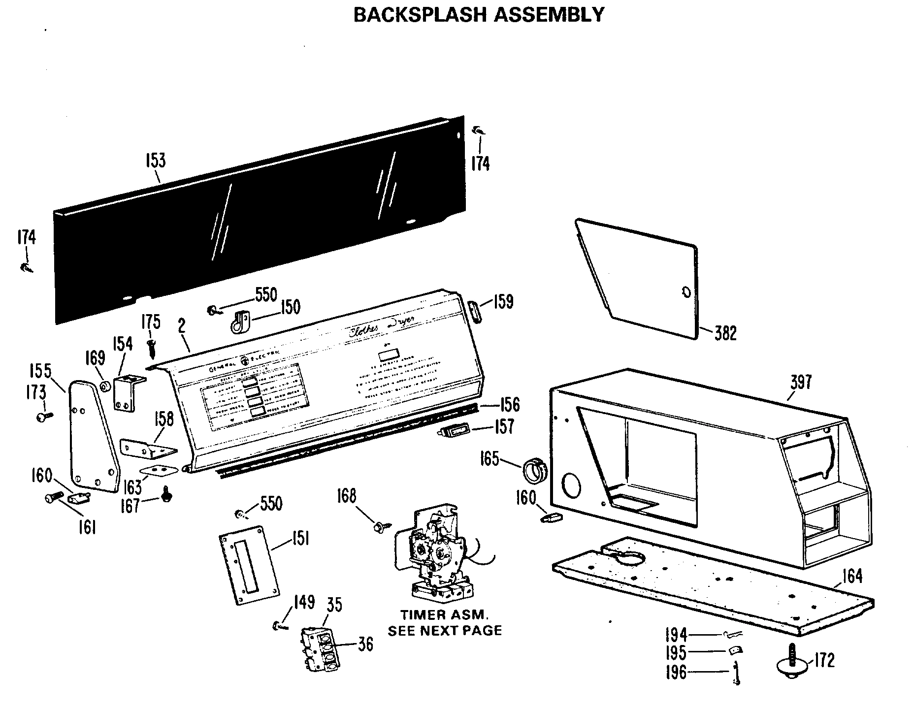 BACKSPLASH ASSEMBLY