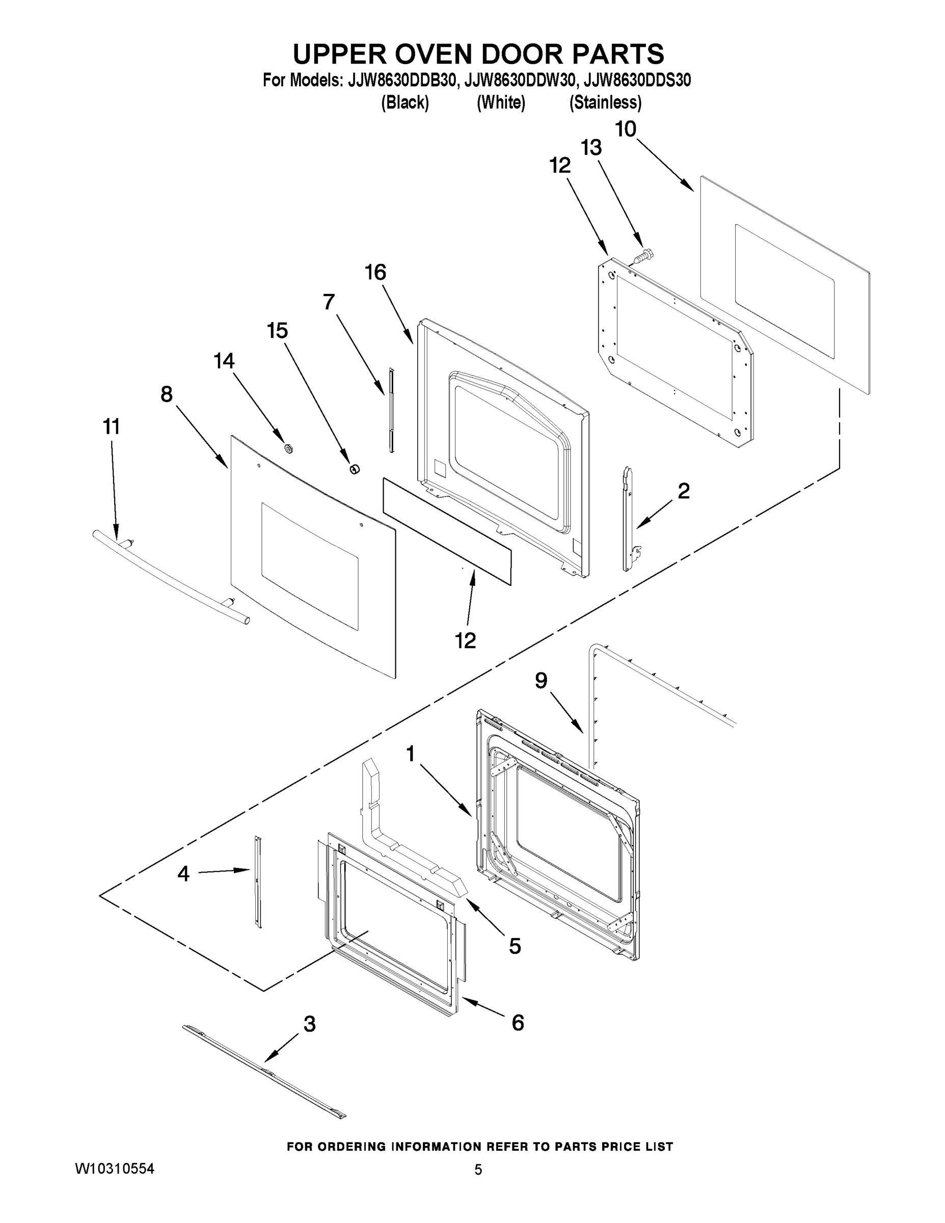 03 - UPPER OVEN DOOR PARTS