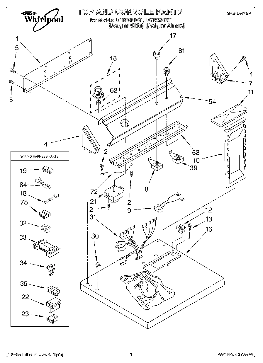 01 - TOP AND CONSOLE, LIT/OPTIONAL