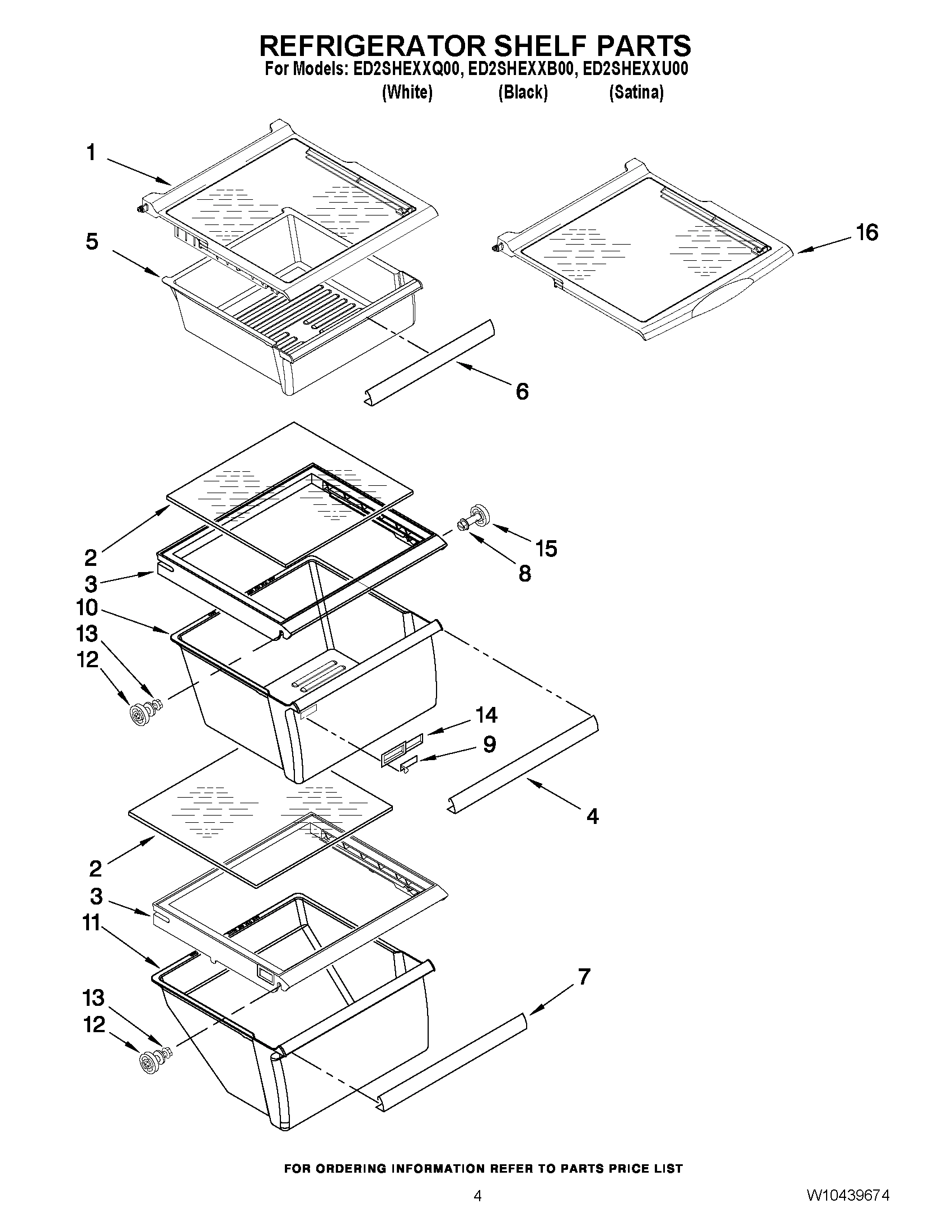 03 - REFRIGERATOR SHELF PARTS