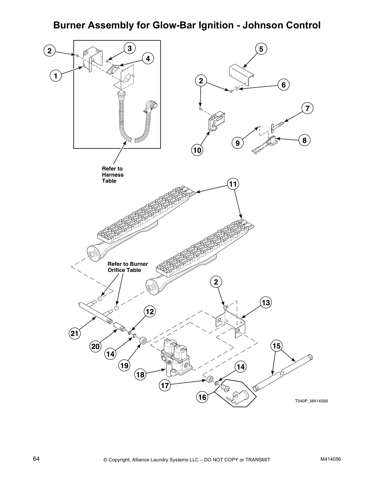 Burner Assembly for Glow-Bar Ignition - Johnson Control