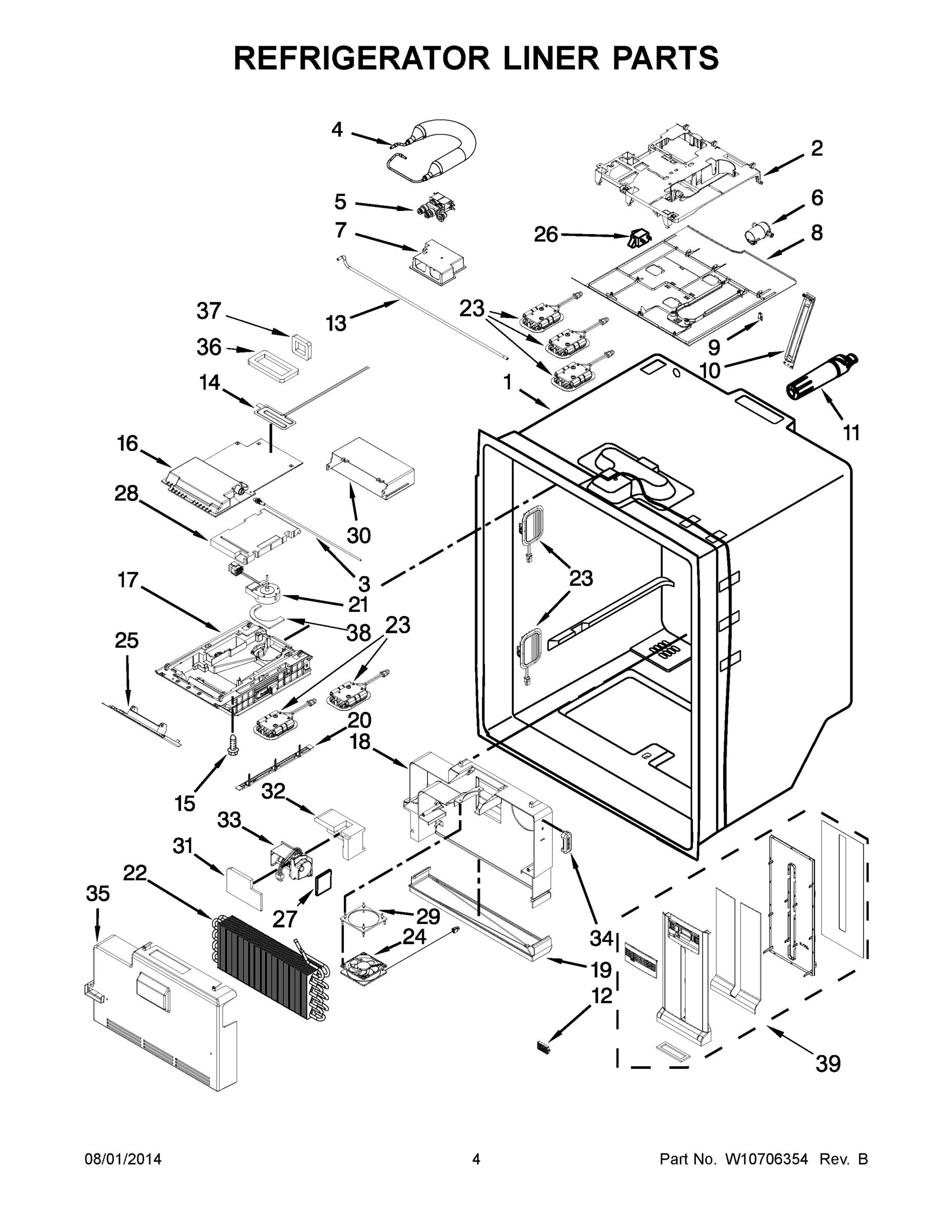 03 - REFRIGERATOR LINER PARTS