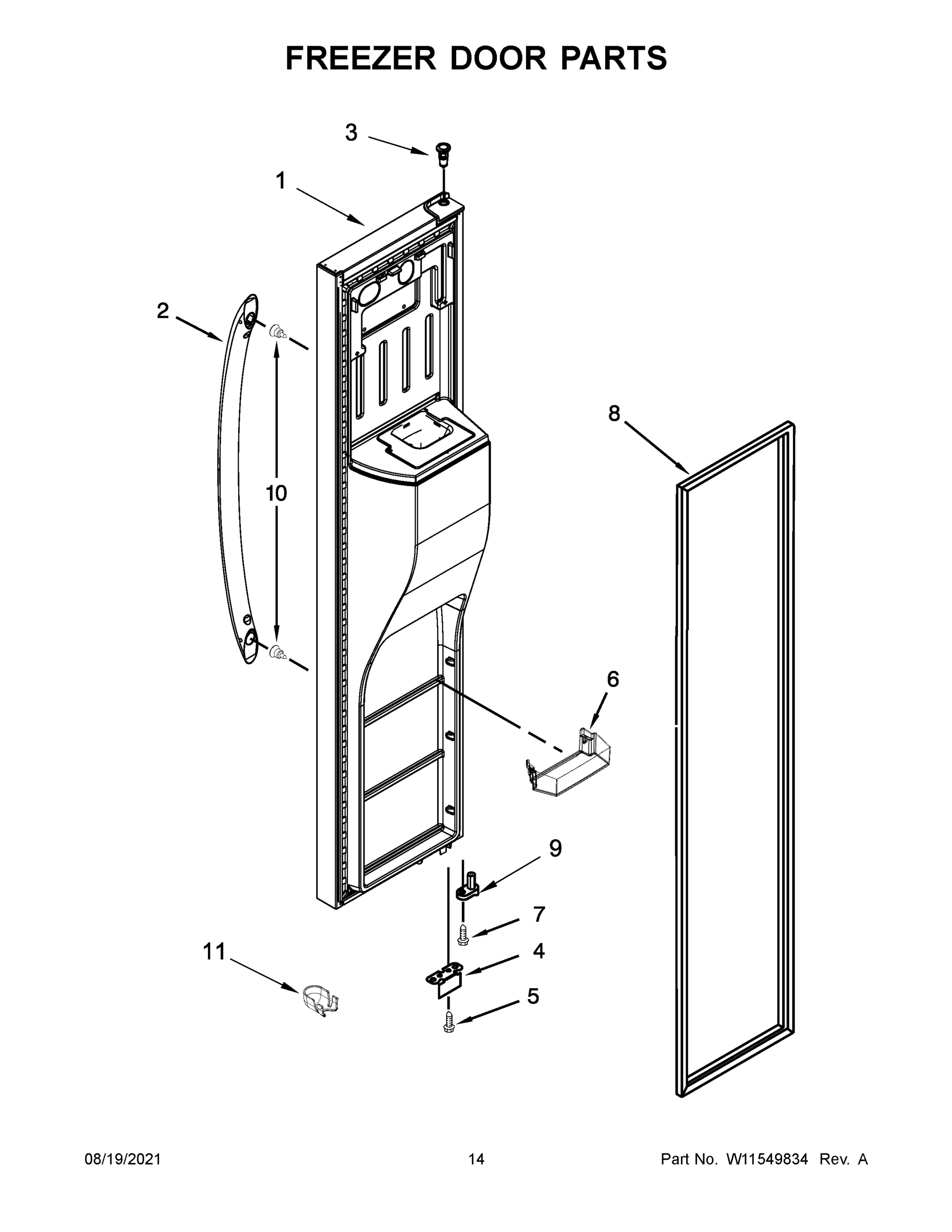 08 - FREEZER DOOR PARTS