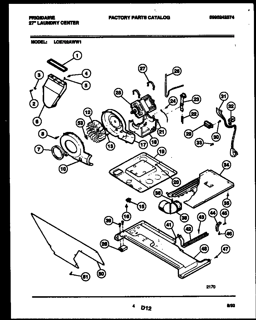 03 - MOTOR, BLOWER AND CABINET PARTS