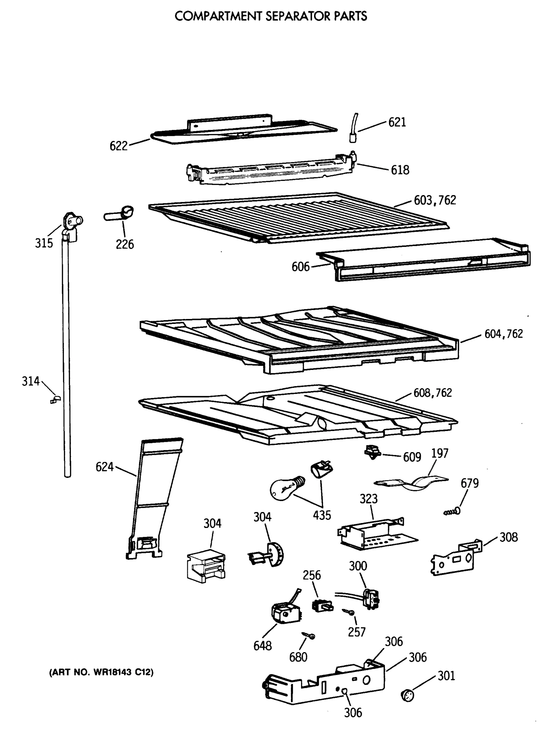 COMPARTMENT SEPARATOR PARTS