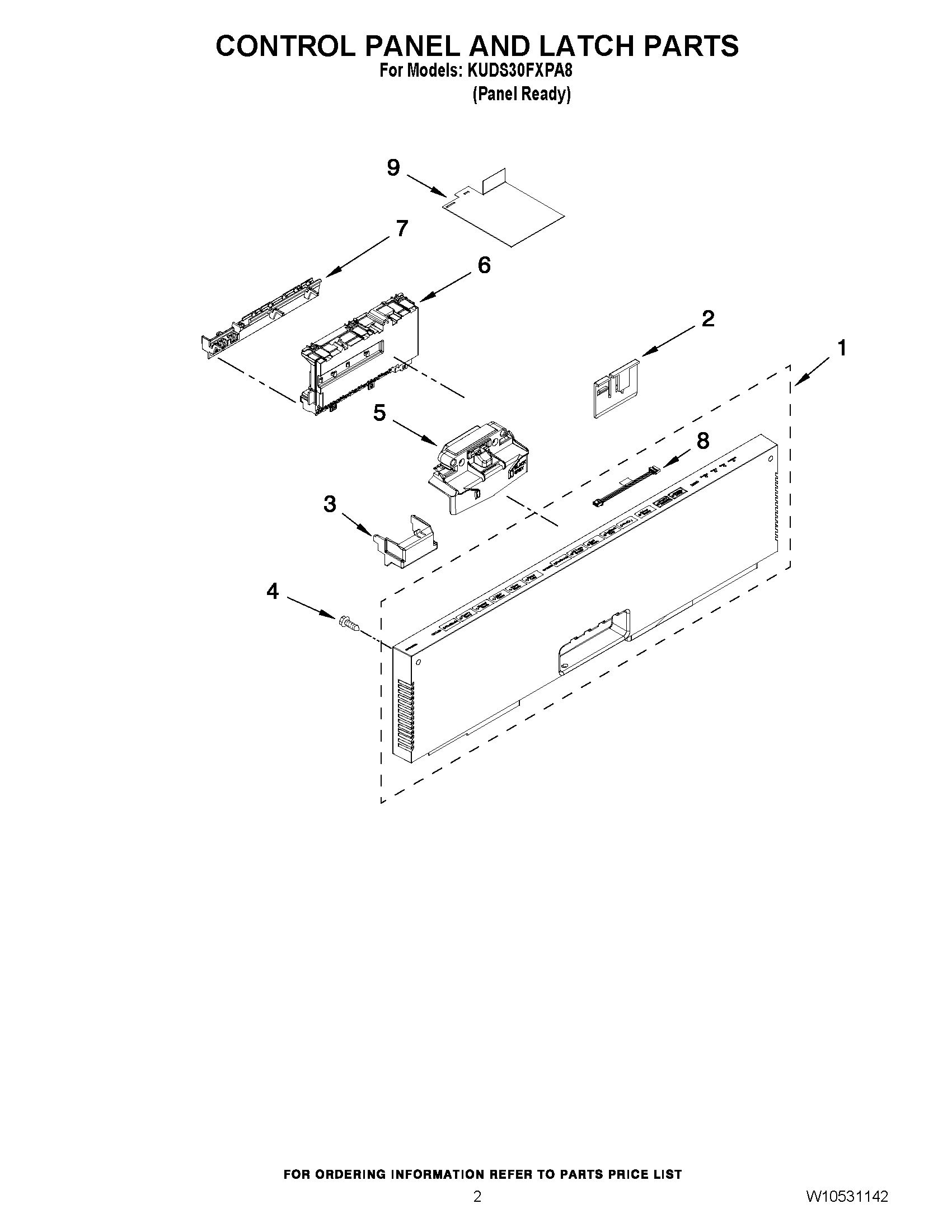 02 - CONTROL PANEL AND LATCH PARTS