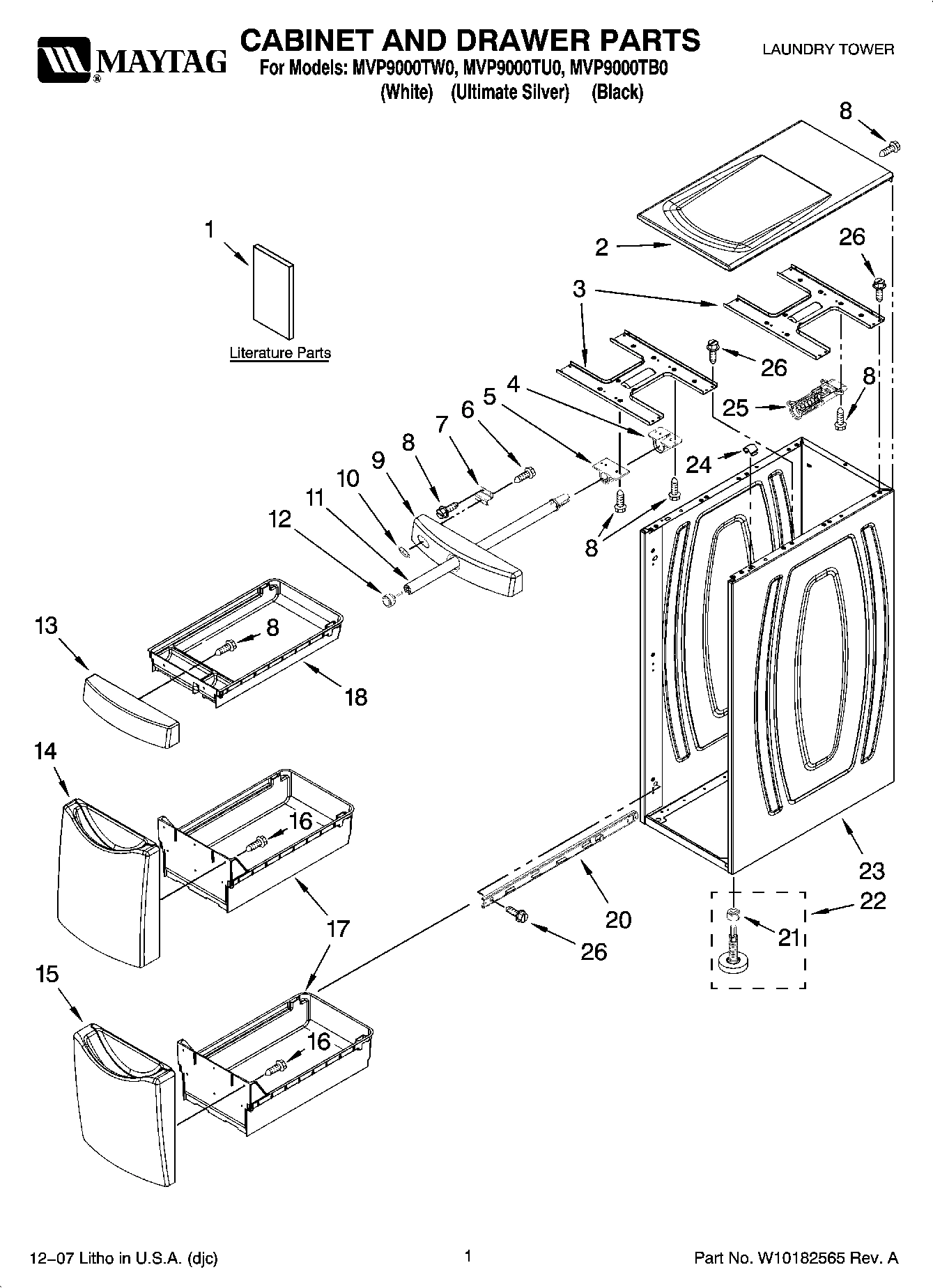 01 - CABINET AND DRAWER PARTS