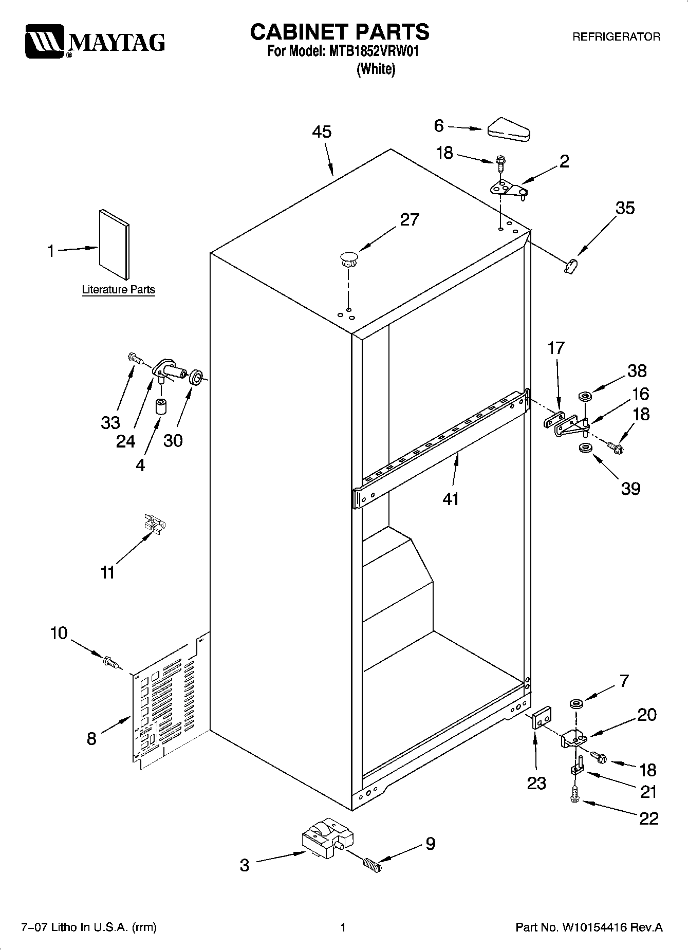 01 - CABINET PARTS