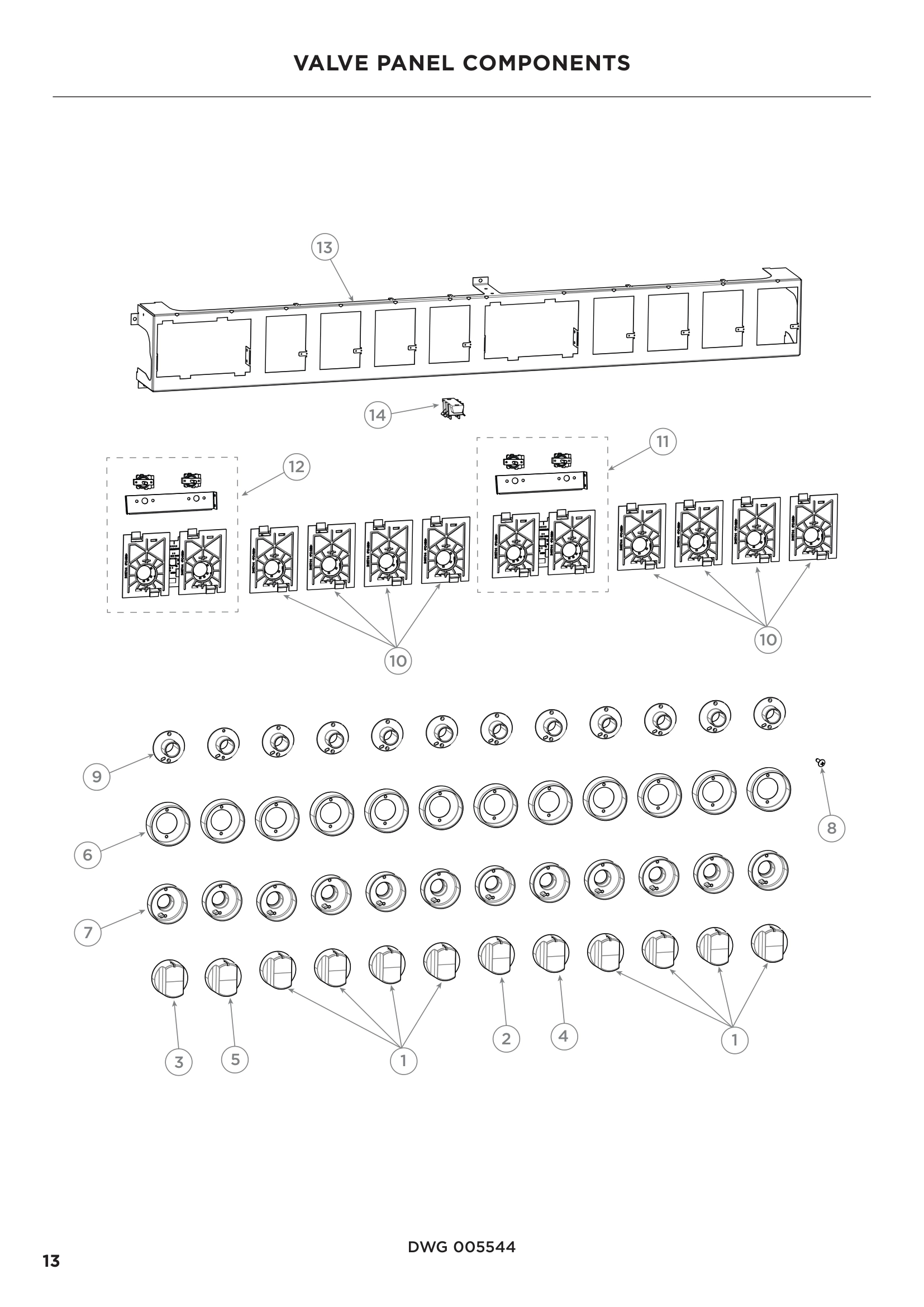VALVE PANEL COMPONENTS