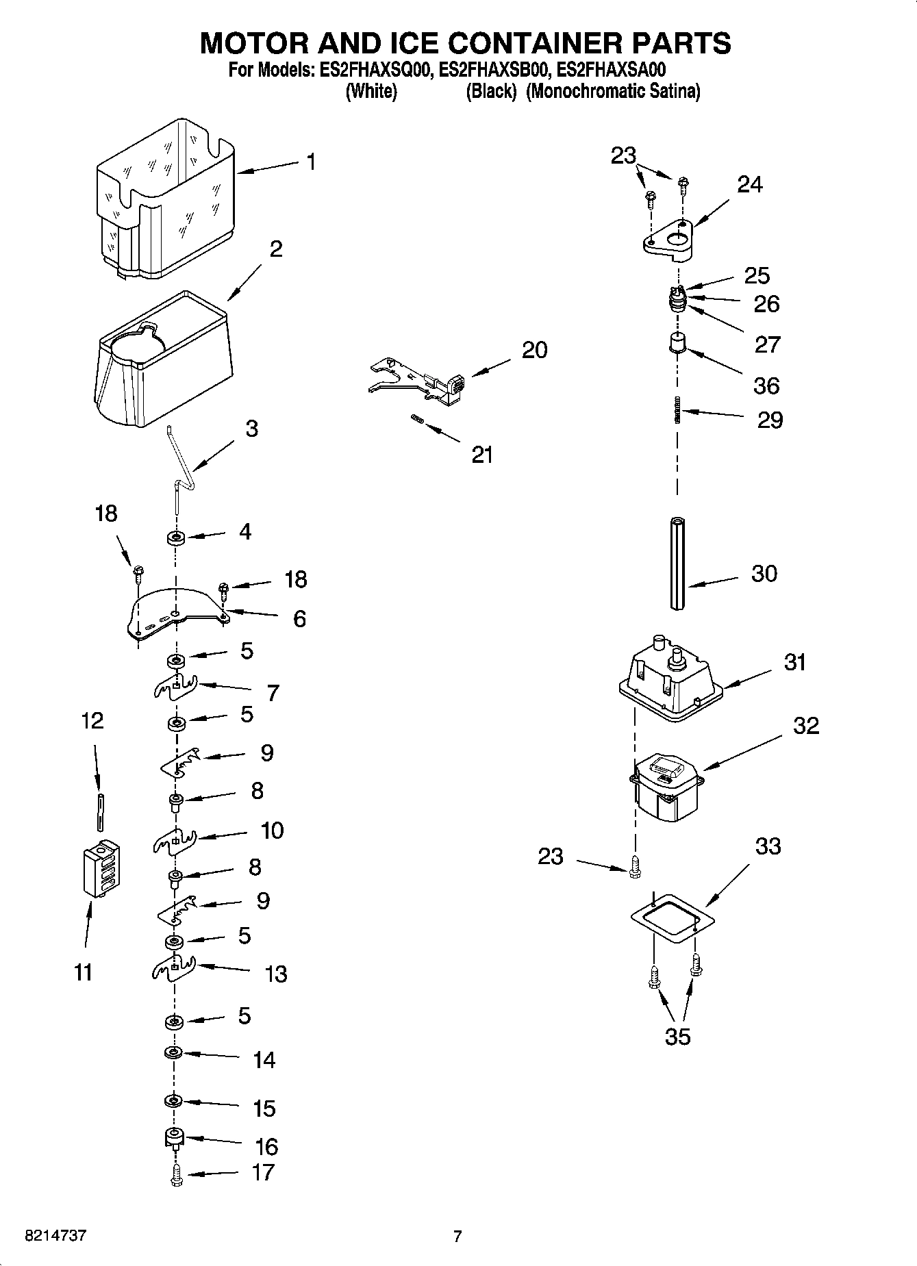 05 - MOTOR AND ICE CONTAINER PARTS