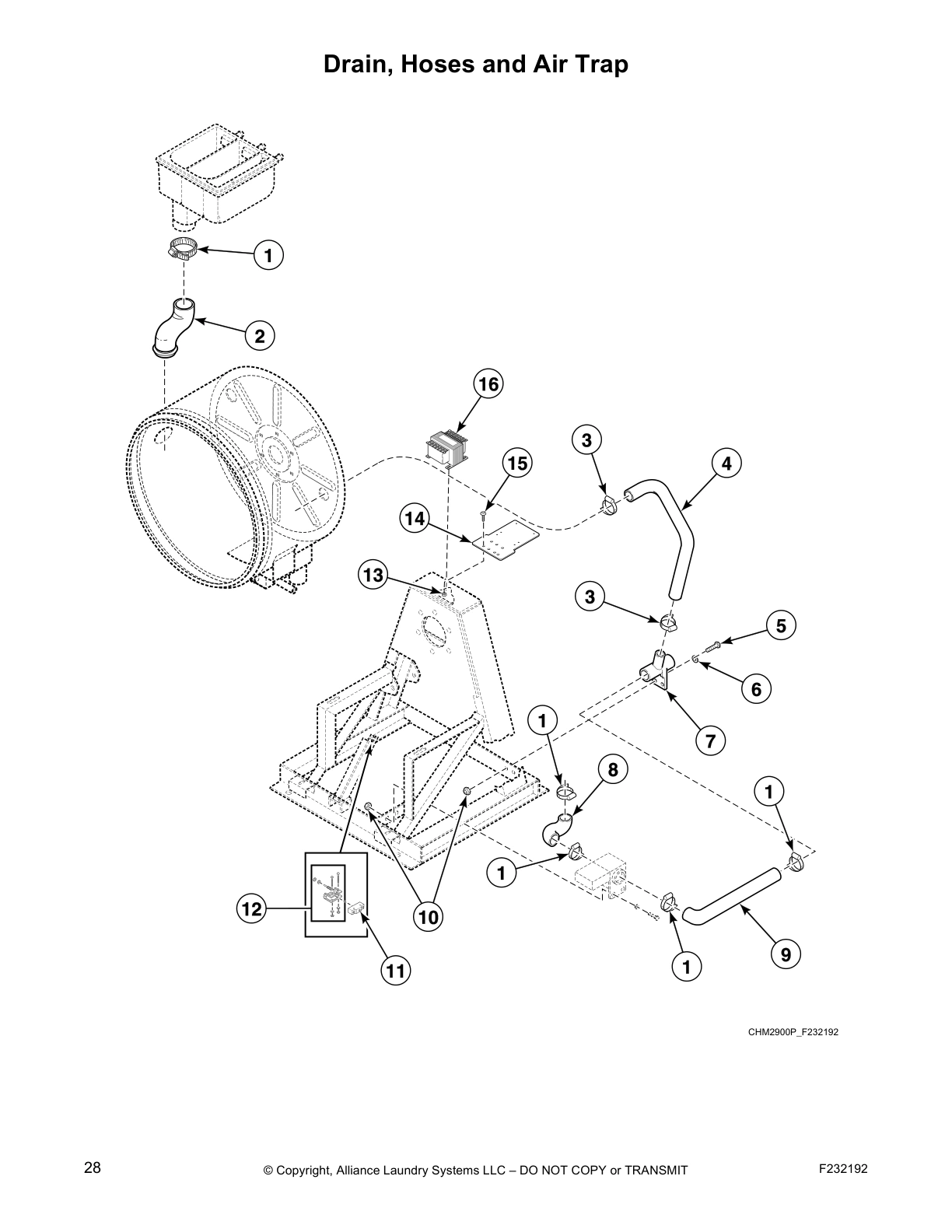 Drain, Hoses and Air Trap
