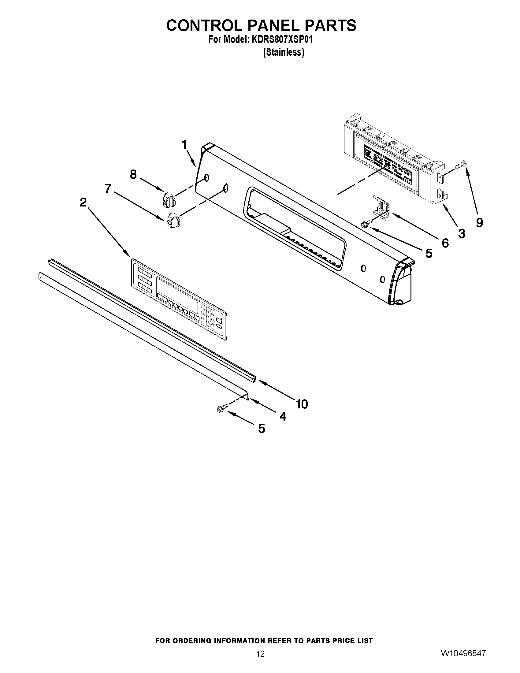 09 - CONTROL PANEL PARTS