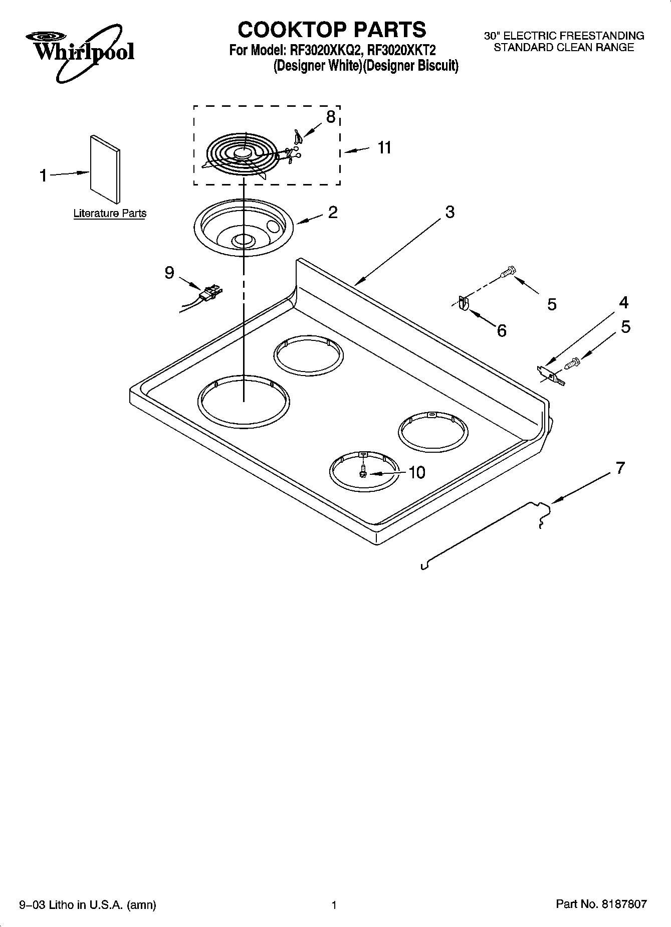 01 - COOKTOP PARTS