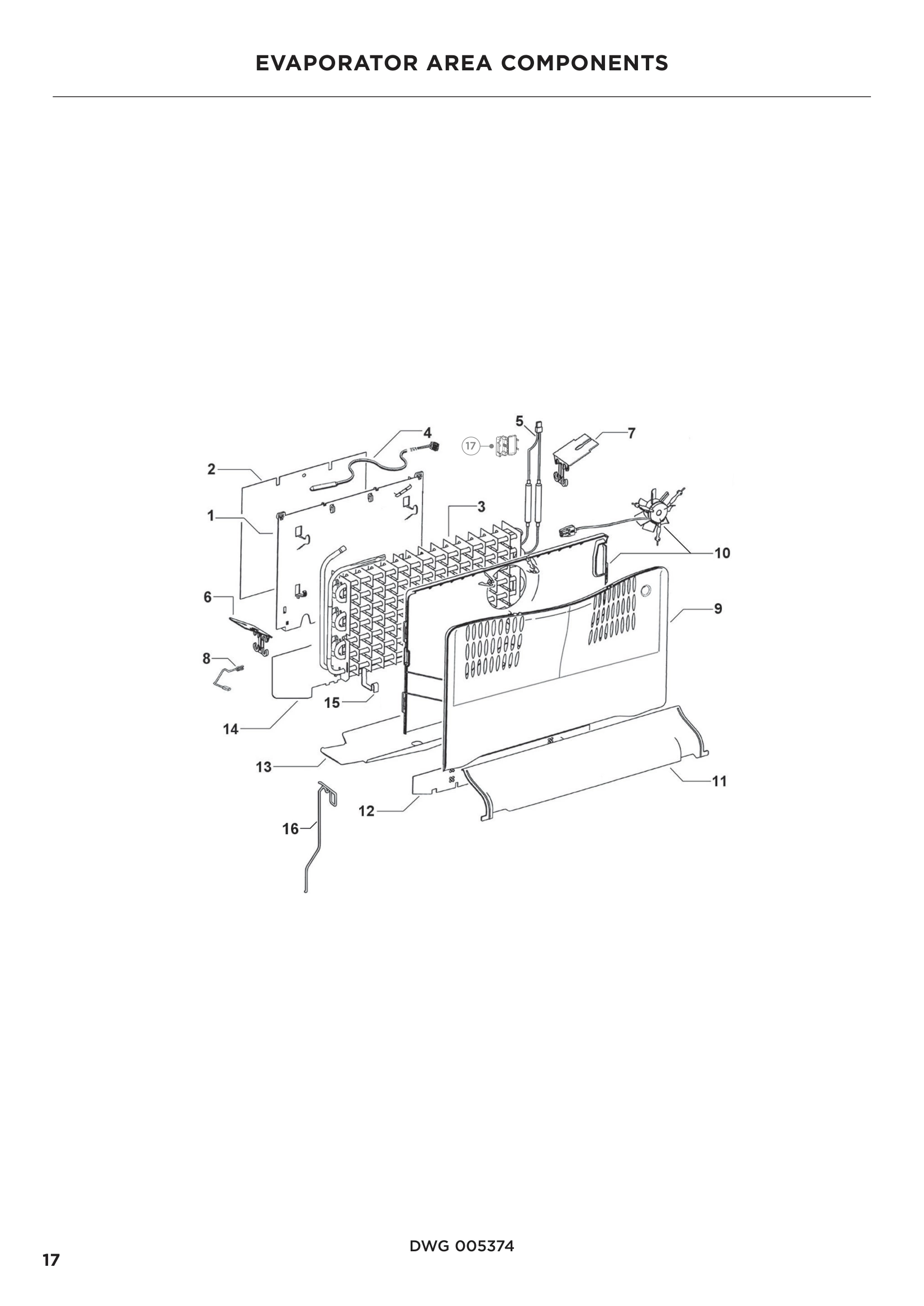 EVAPORATOR AREA COMPONENTS