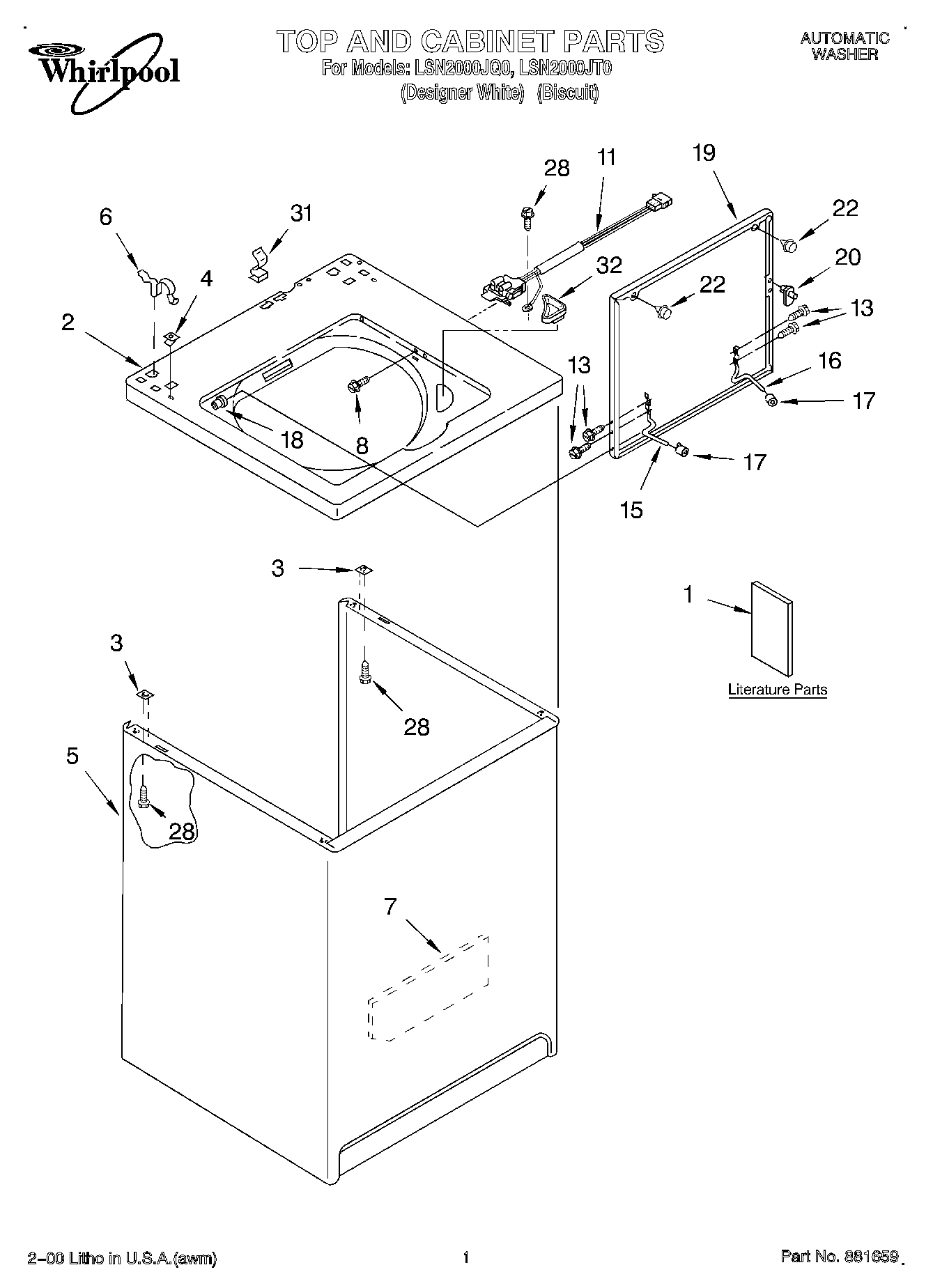 01 - TOP AND CABINET, LITERATURE