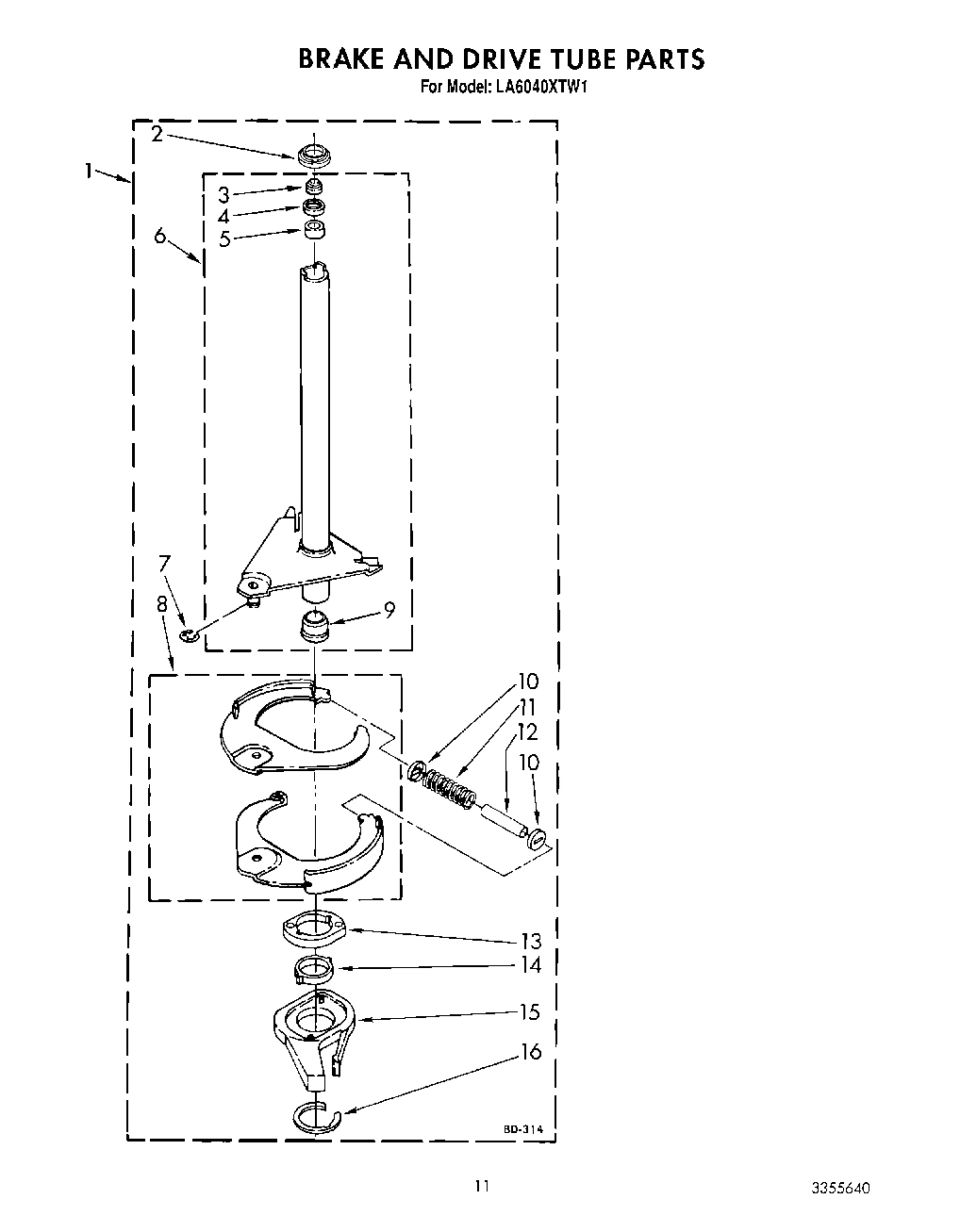 10 - BRAKE AND DRIVE TUBE