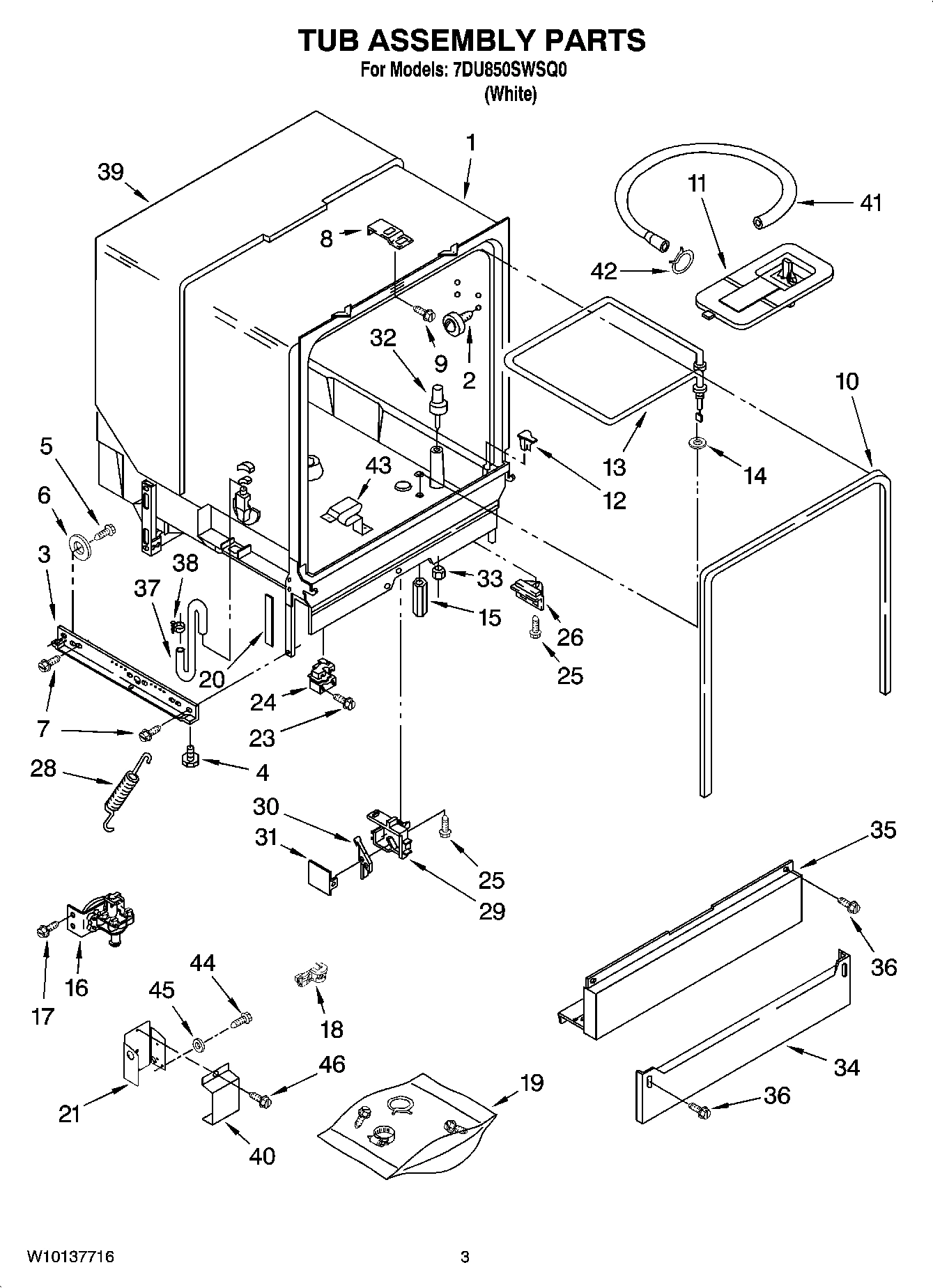 03 - TUB ASSEMBLY PARTS