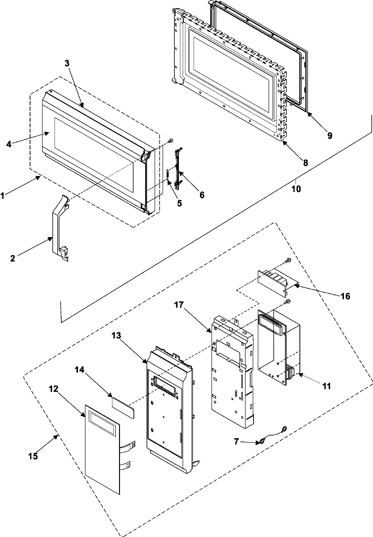 02 - CONTROL PANEL/DOOR ASSEMBLY